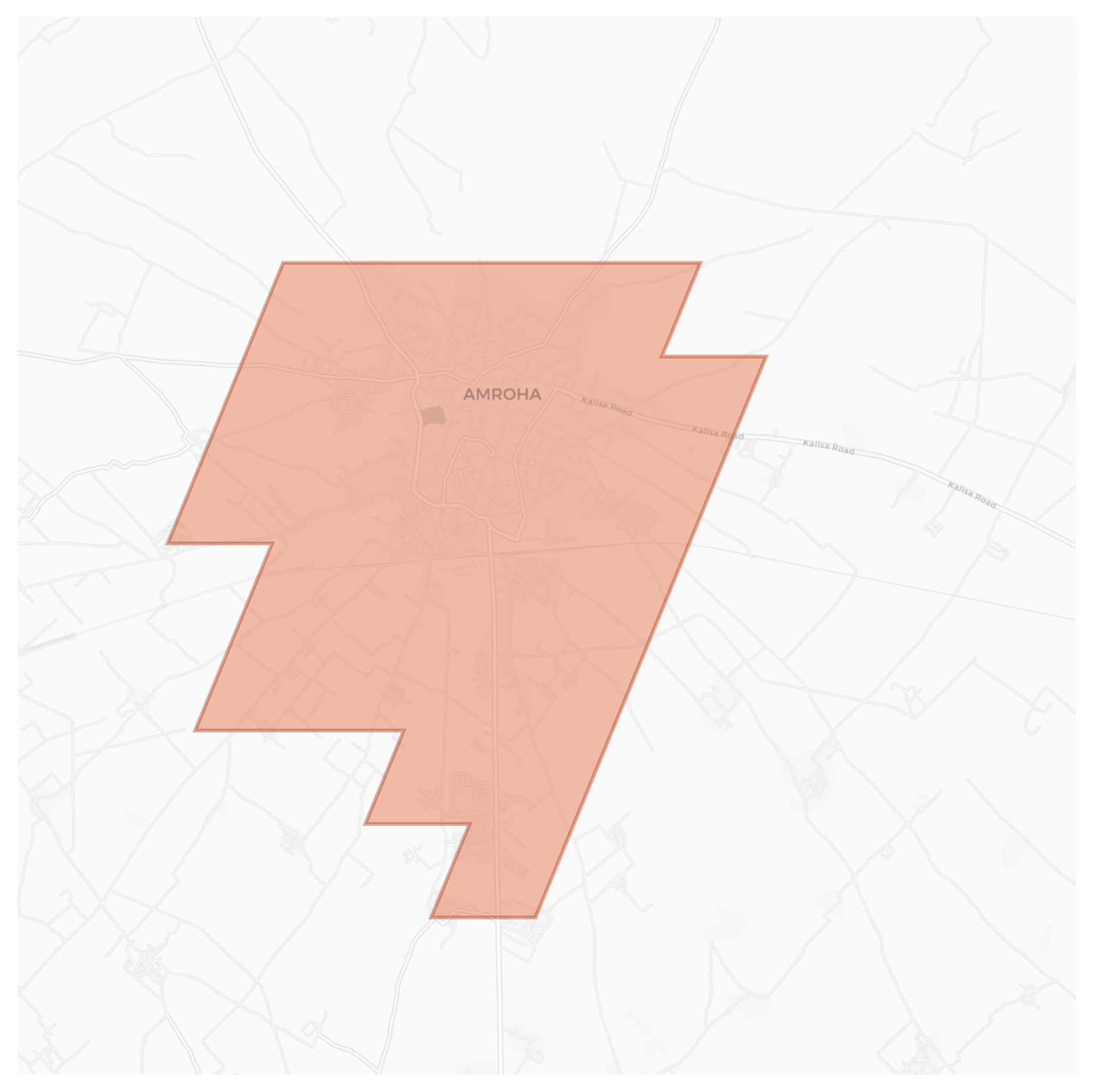 Amroha geographic map