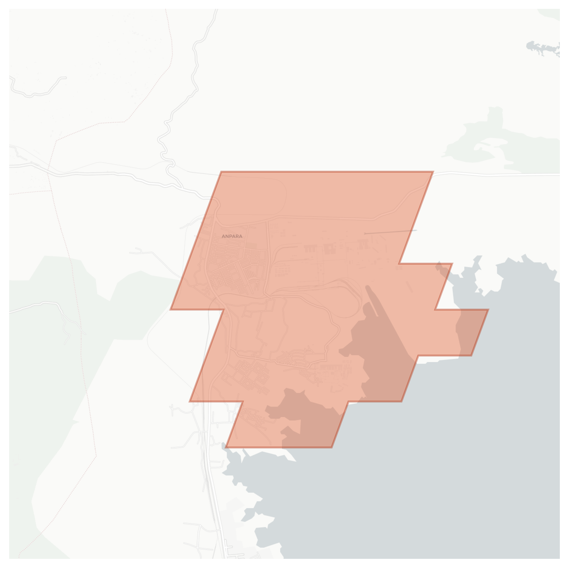 Anpara geographic map
