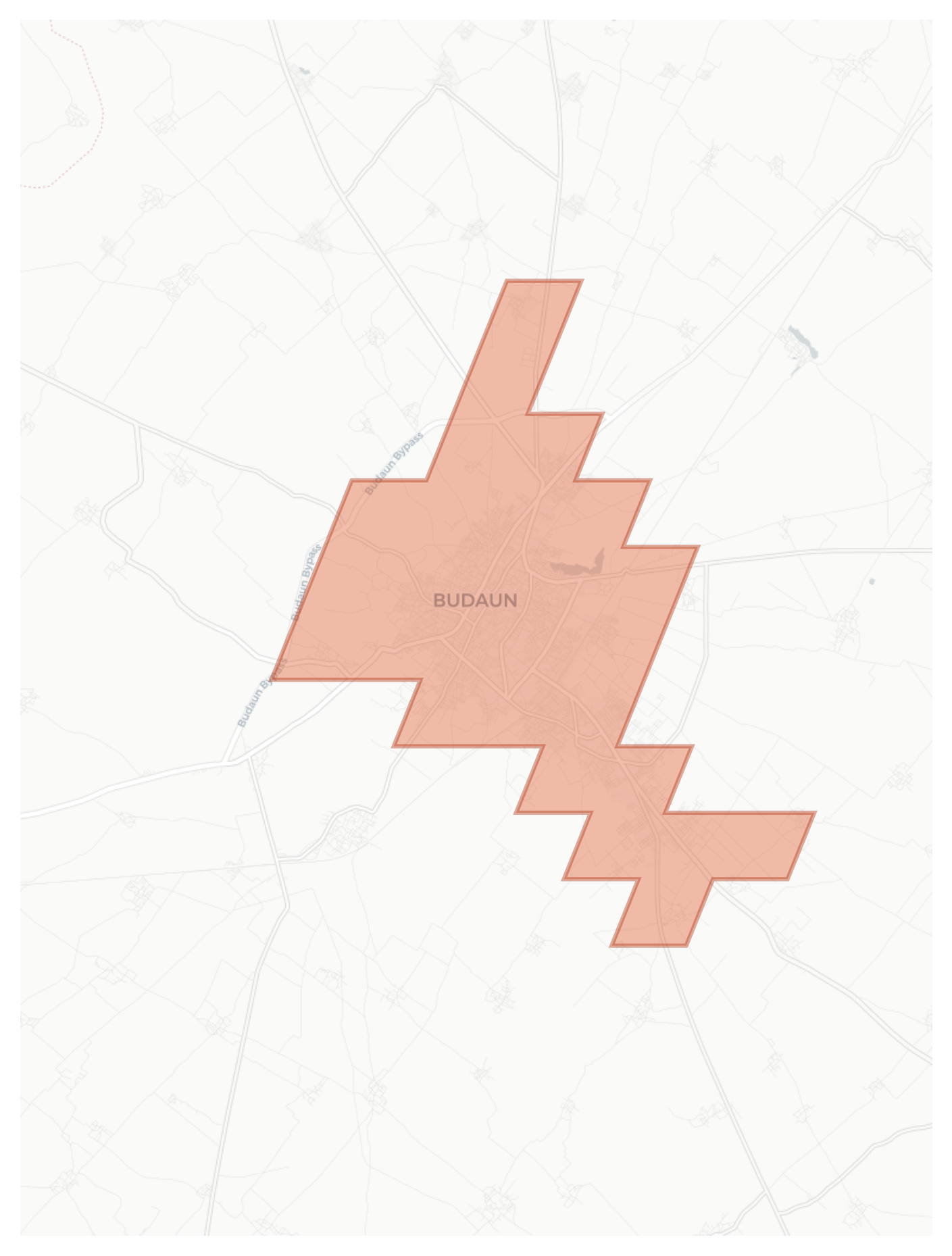Badaun geographic map