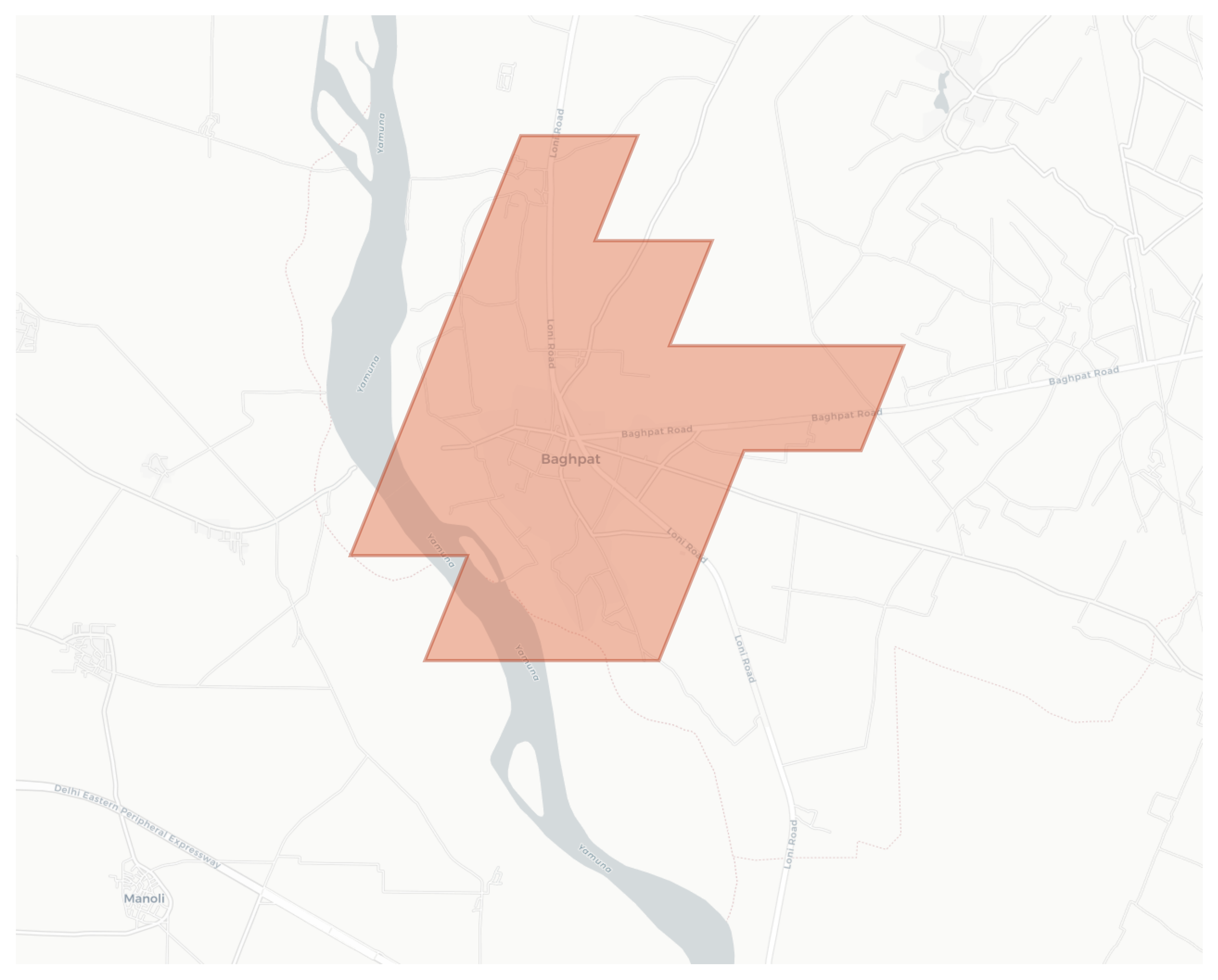 Baghpat geographic map