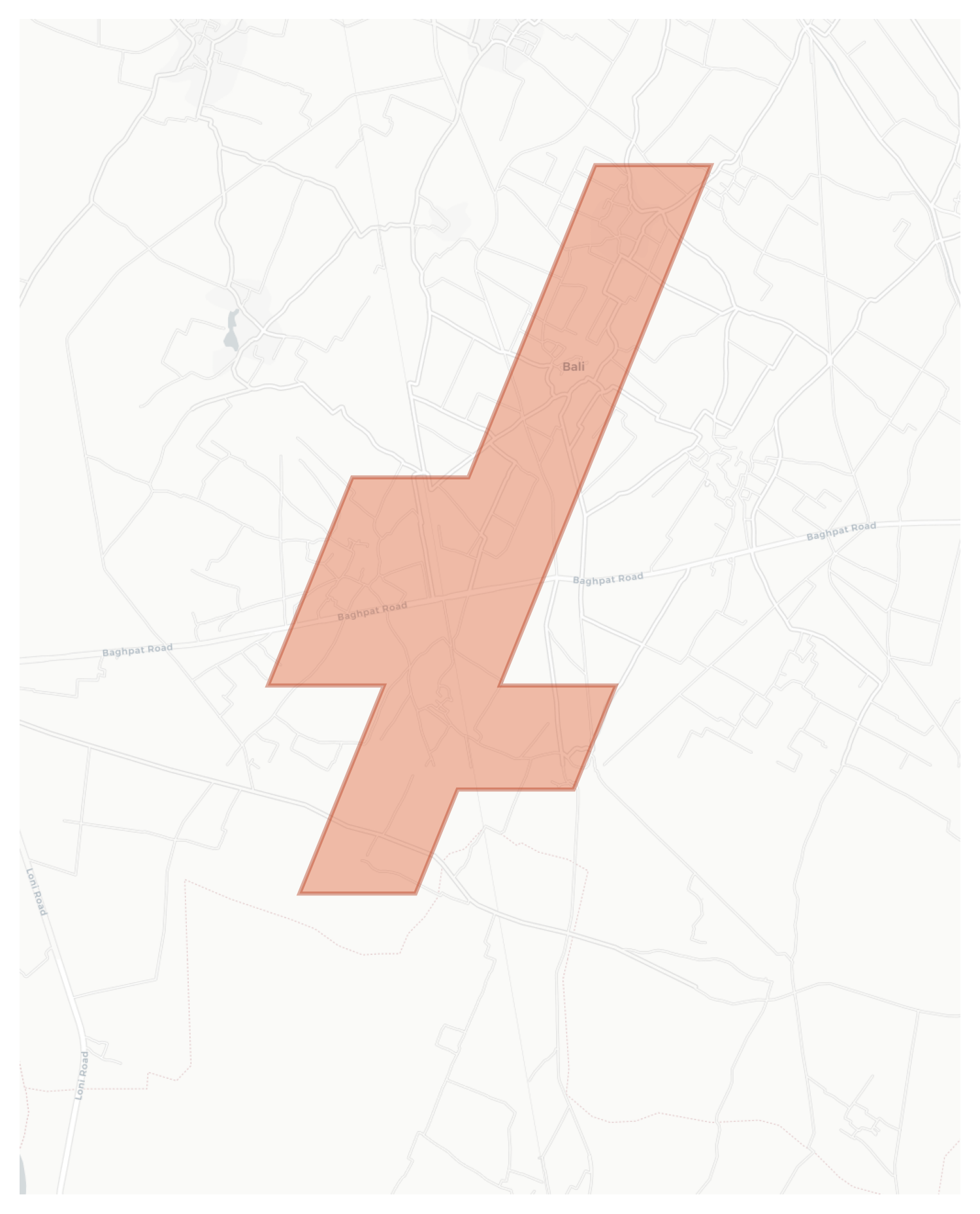 Baghpat Road geographic map