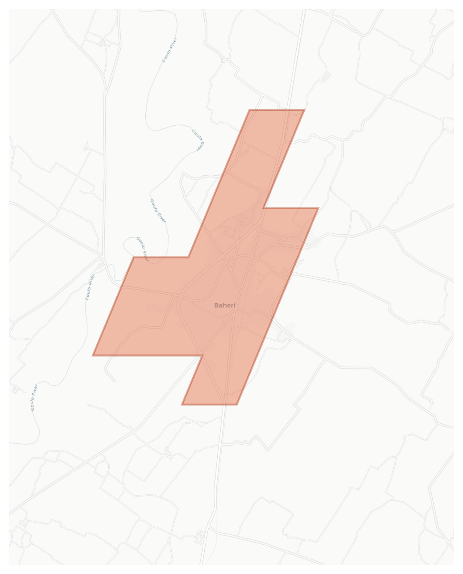 Baheri geographic map