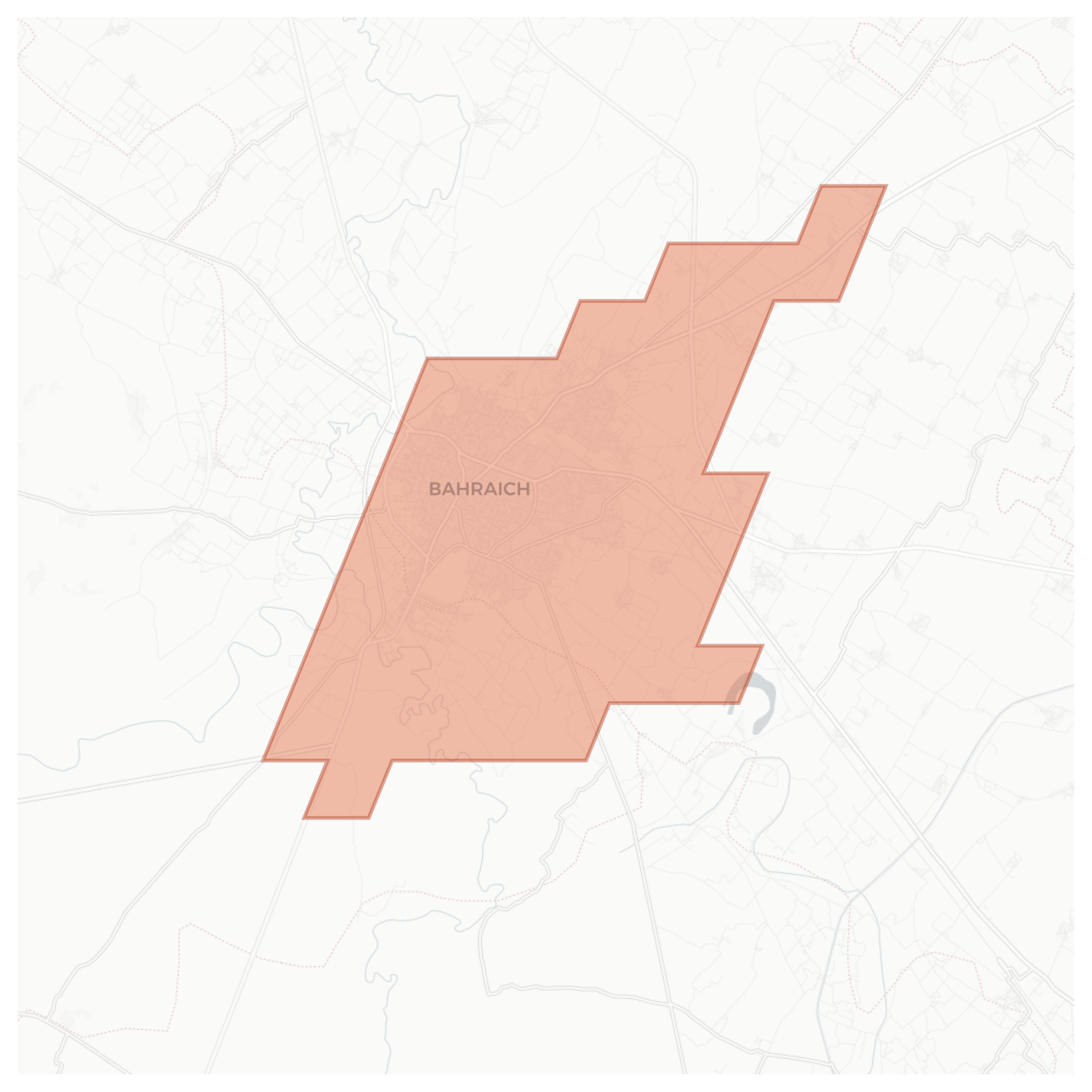 Bahraich geographic map