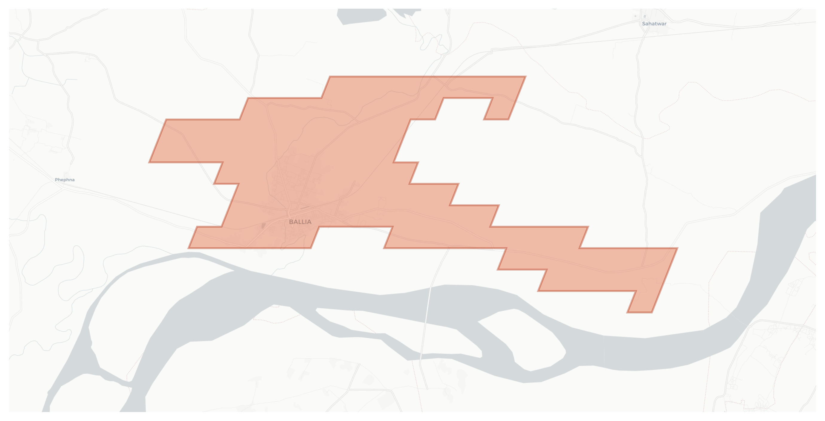 Ballia geographic map