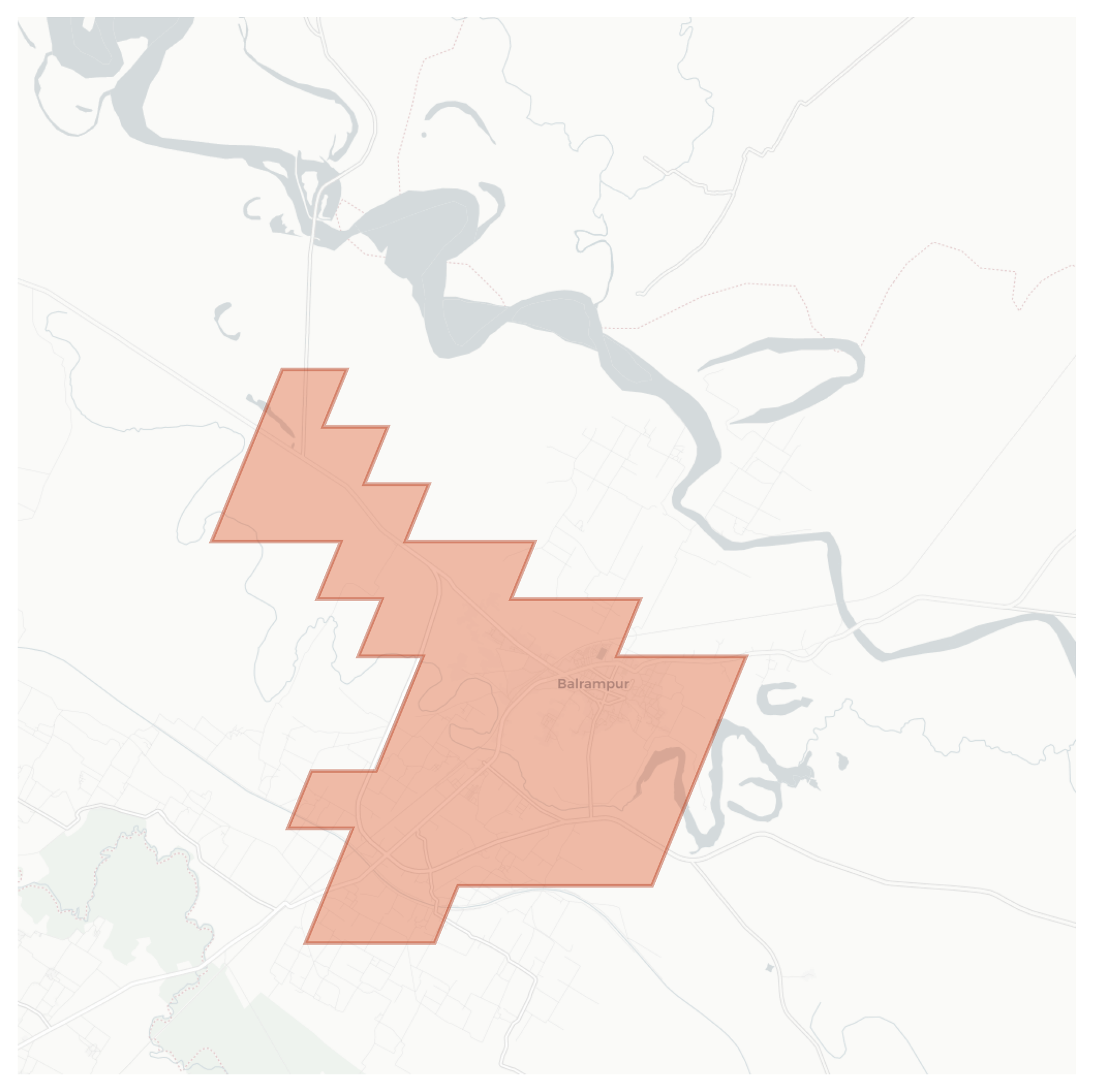 Balrampur geographic map