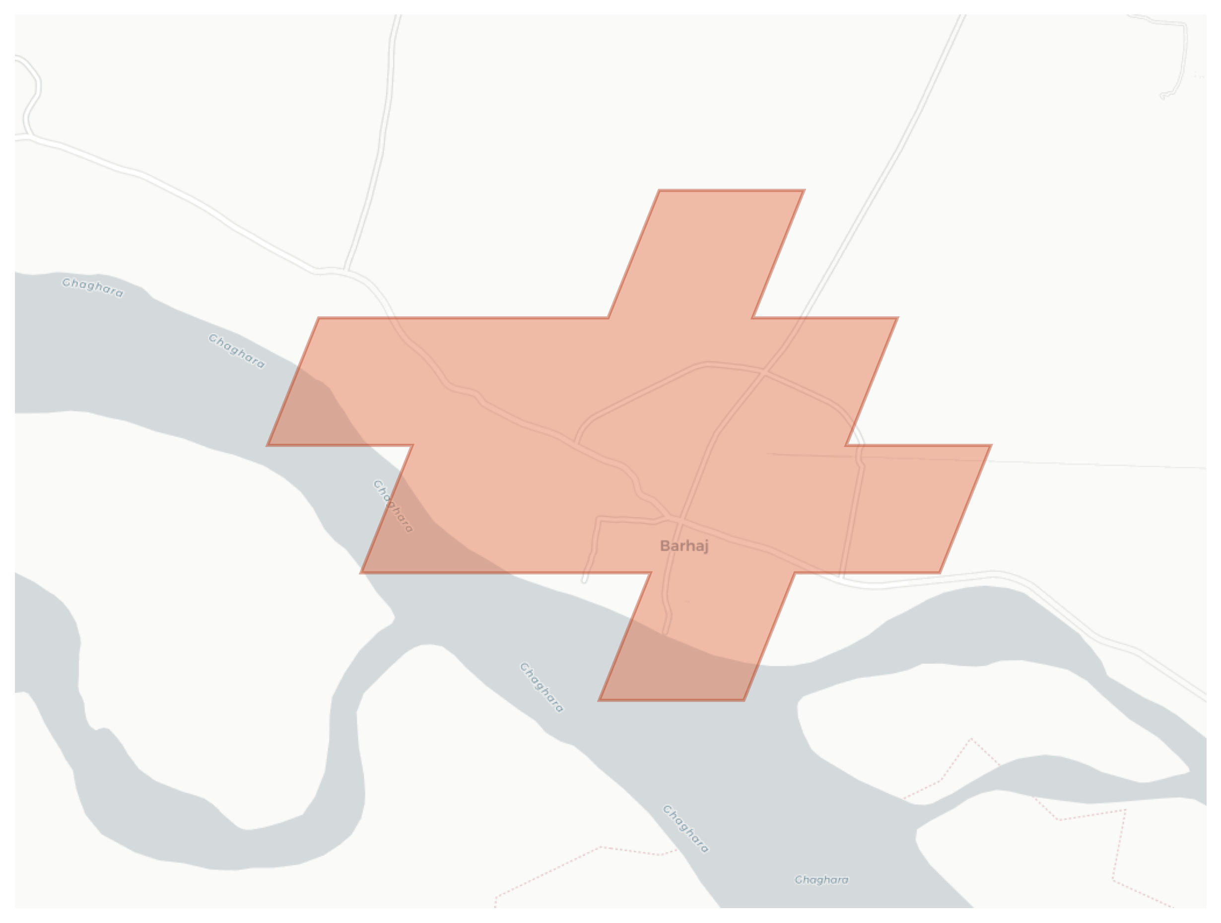 Barhaj geographic map