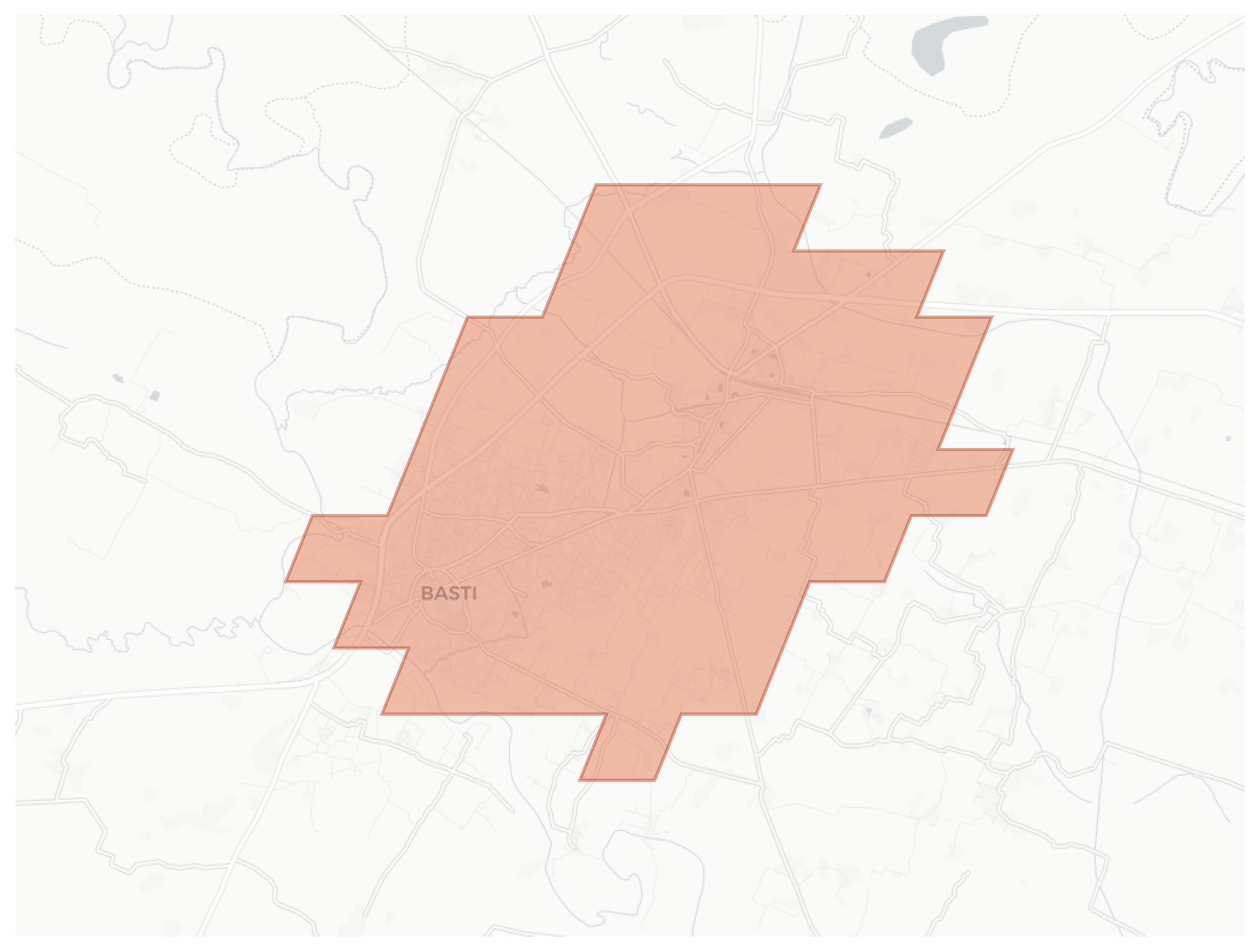 Basti geographic map