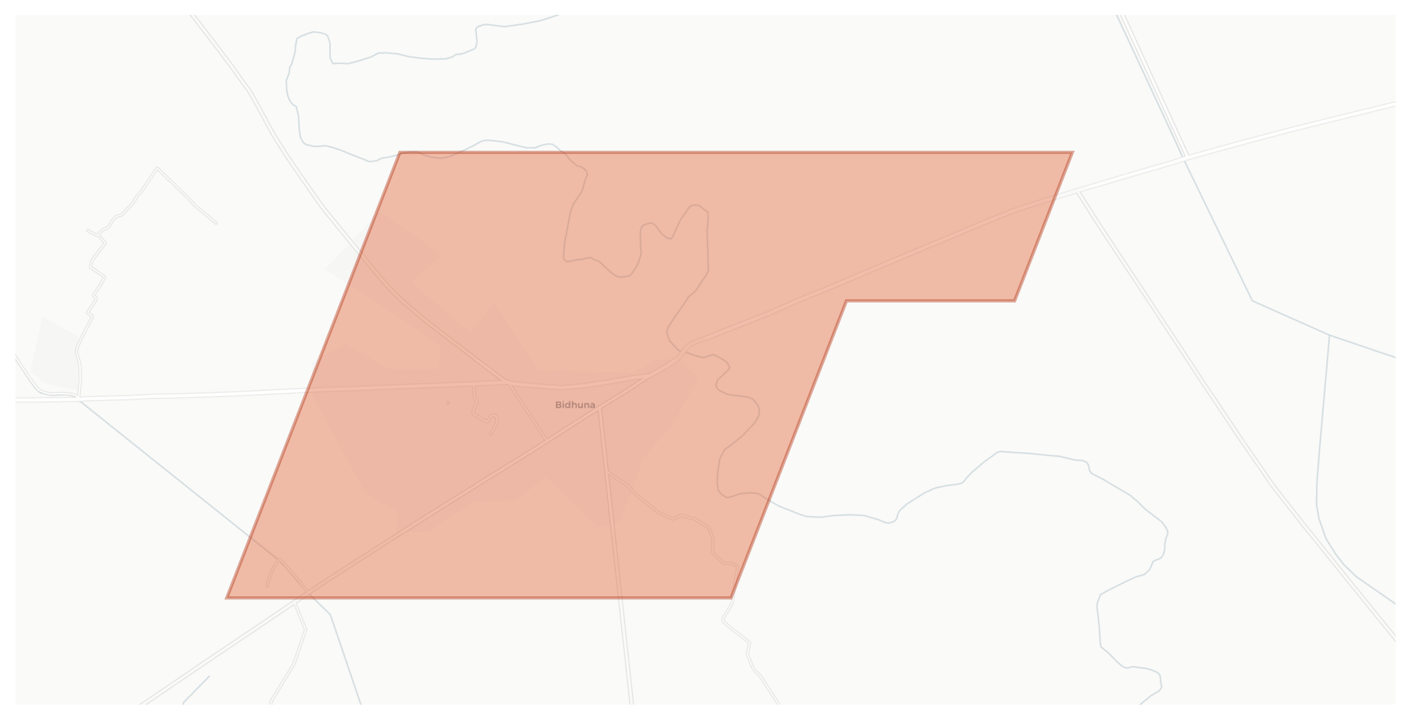 Bidhuna geographic map