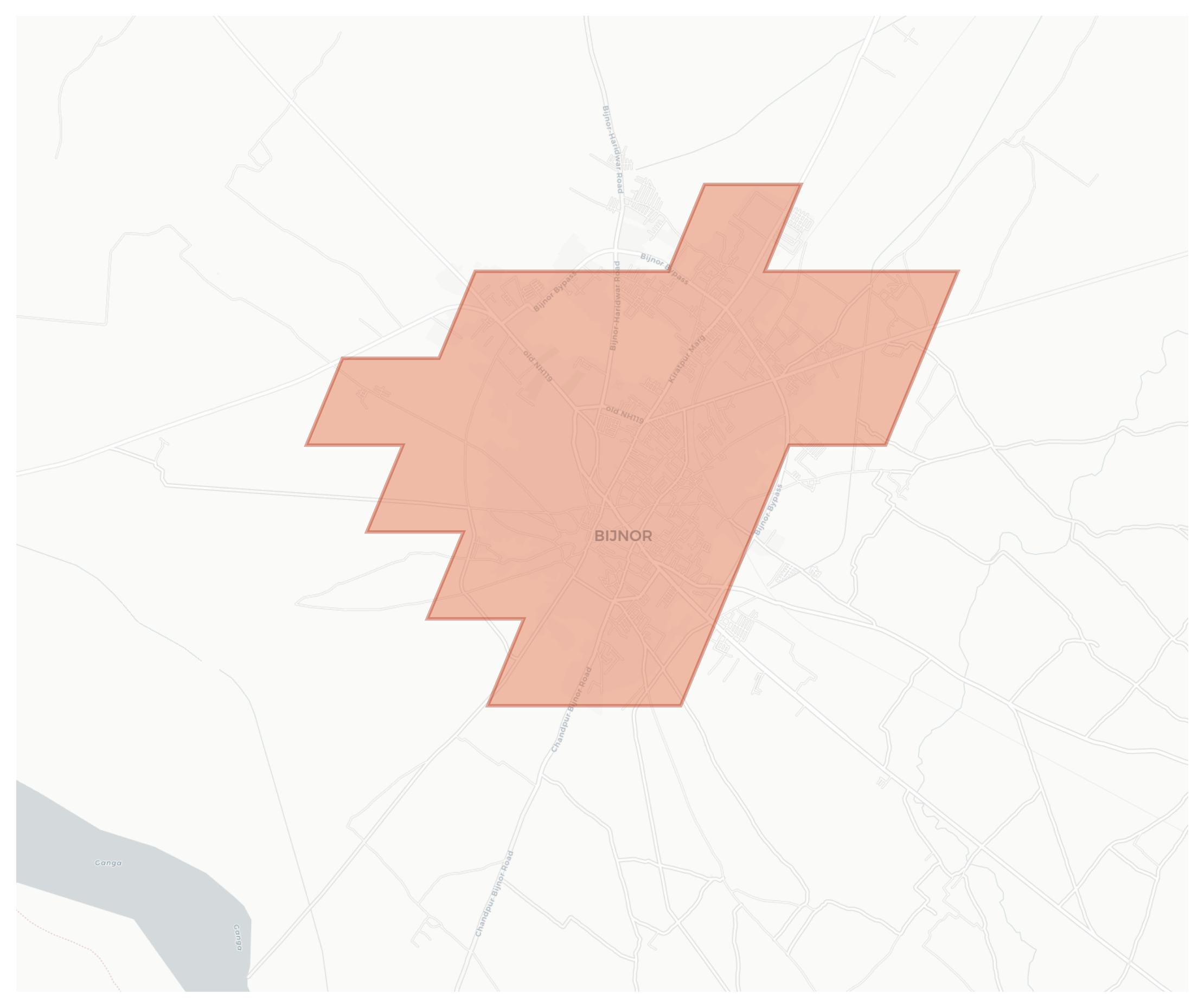 Bijnor geographic map