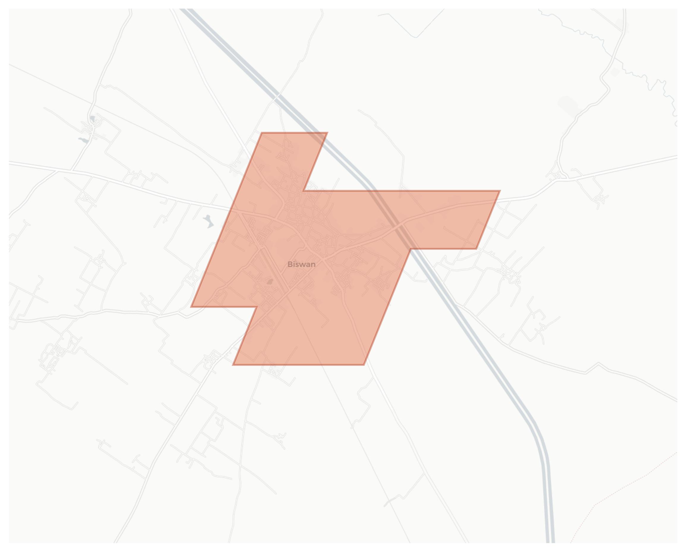 Biswan geographic map