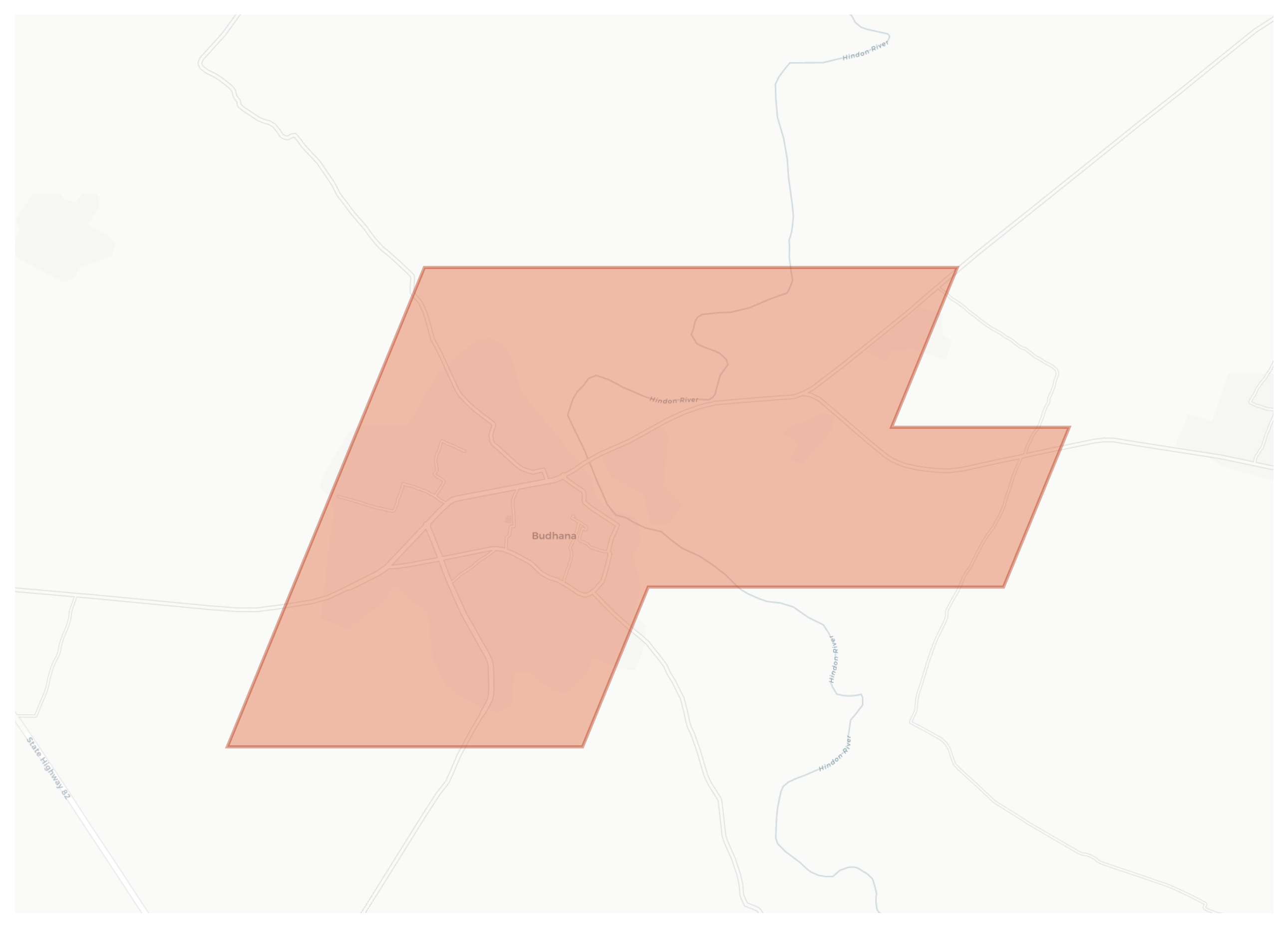 Budhana geographic map