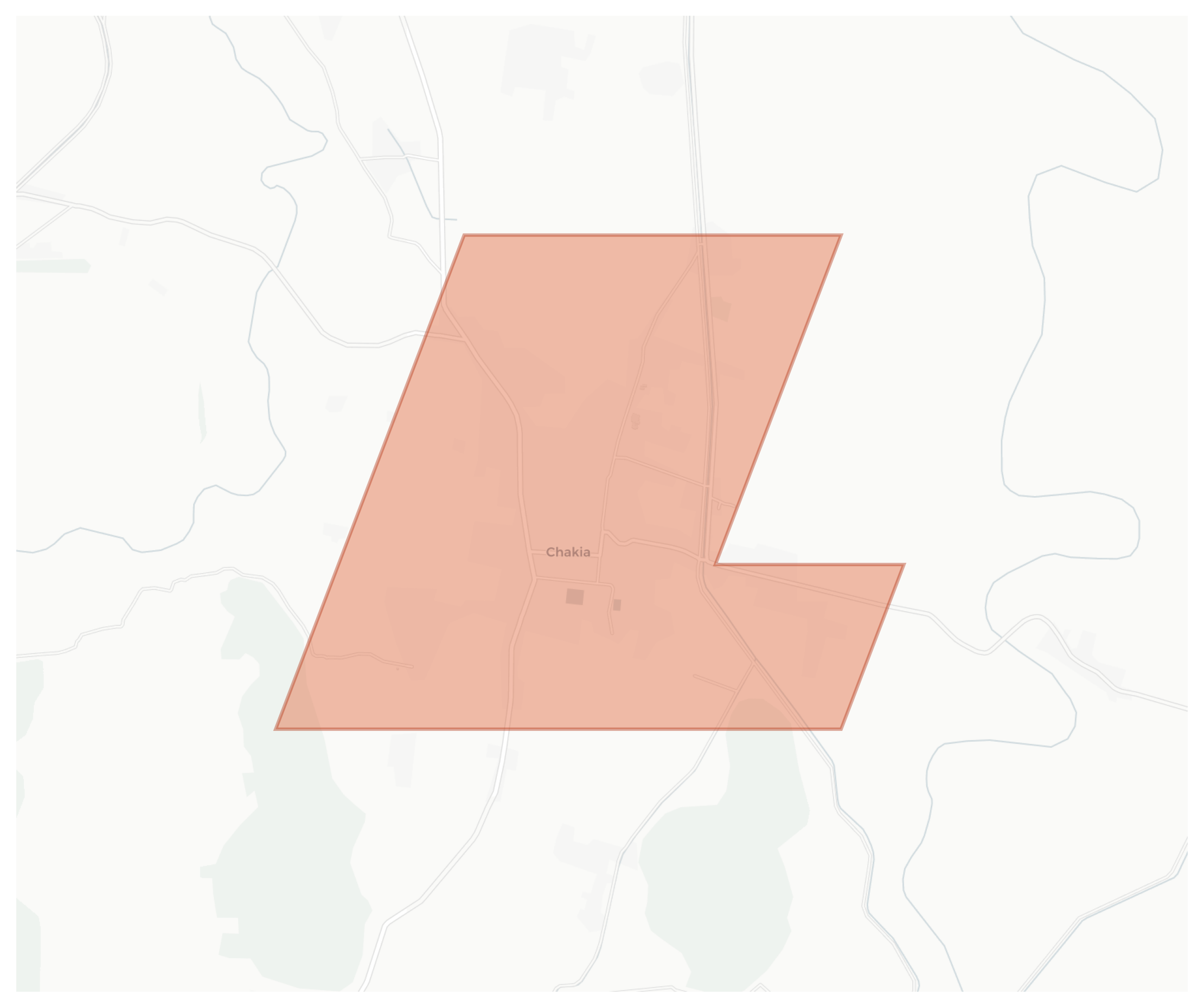 Chakia geographic map