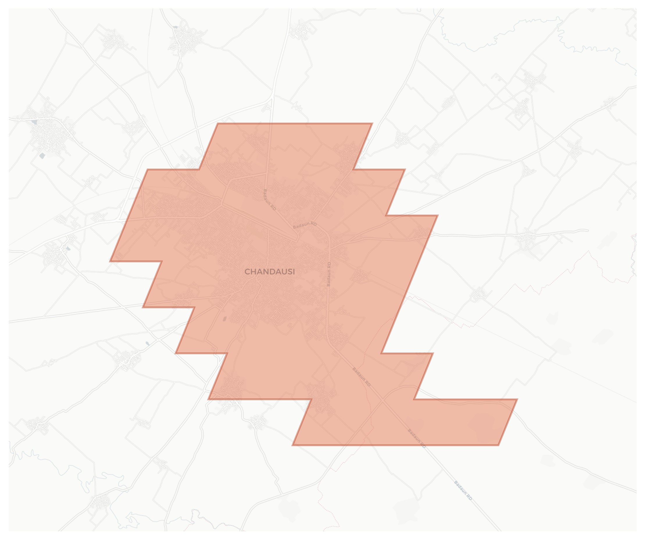 Chandausi geographic map