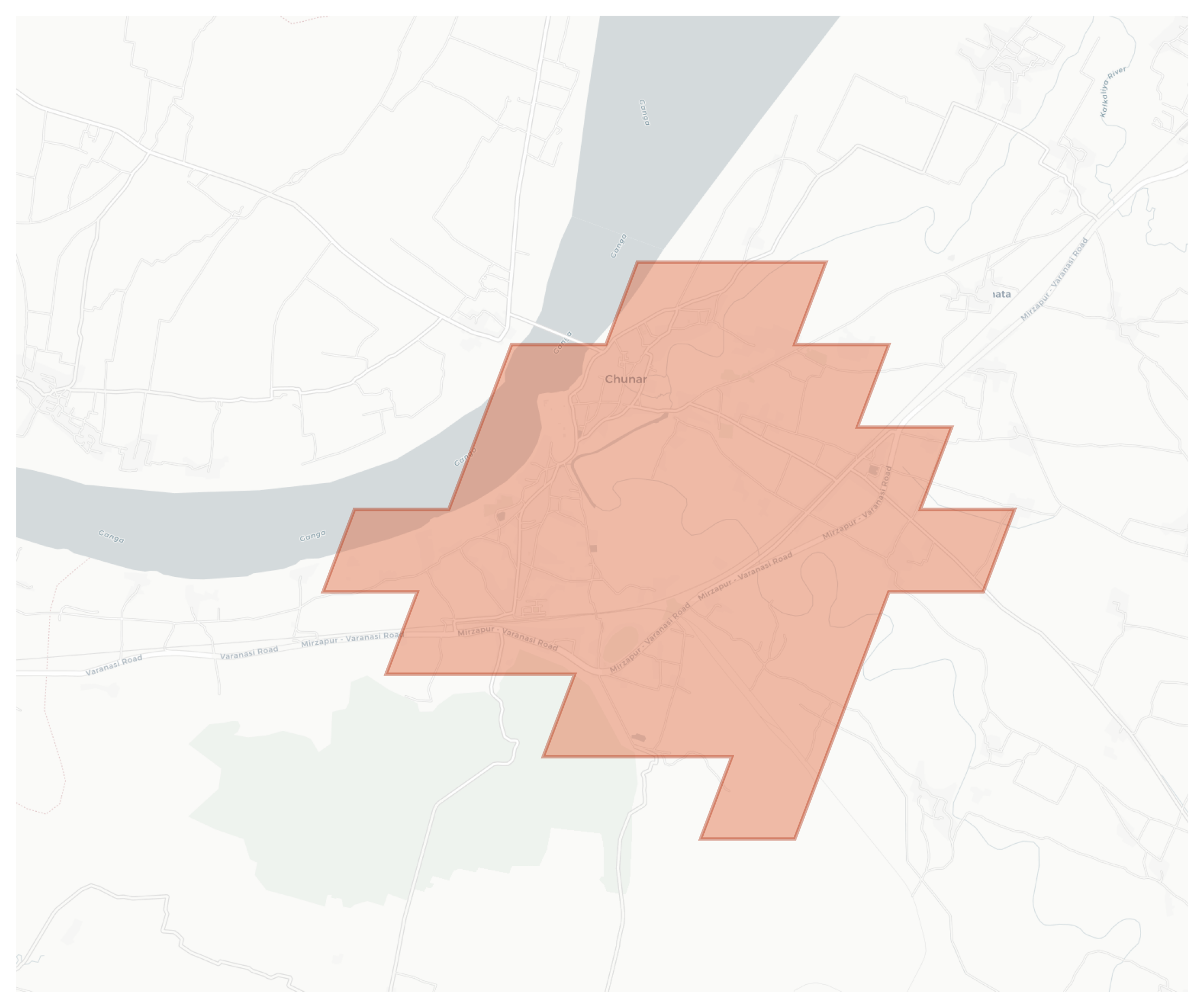 Chunar geographic map