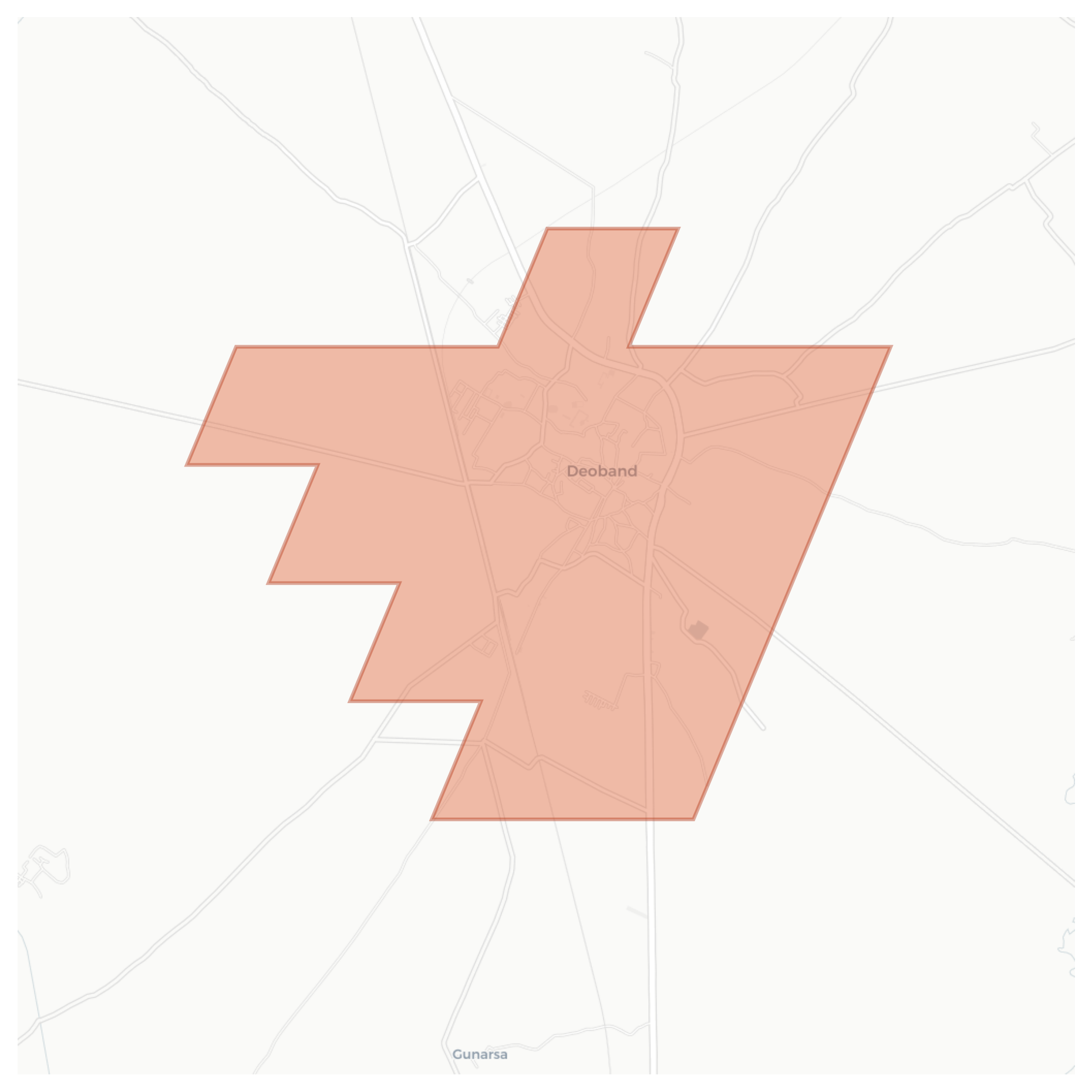 Deoband geographic map