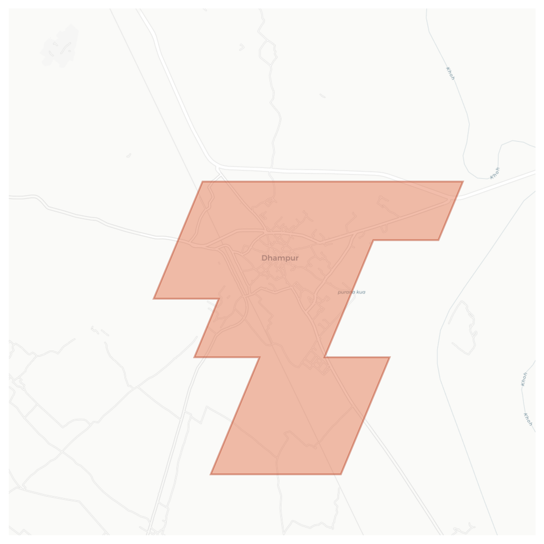 Dhampur geographic map