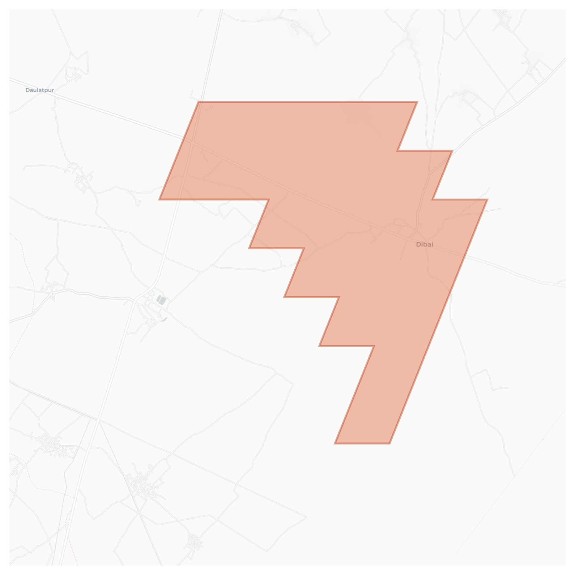 Dibai geographic map