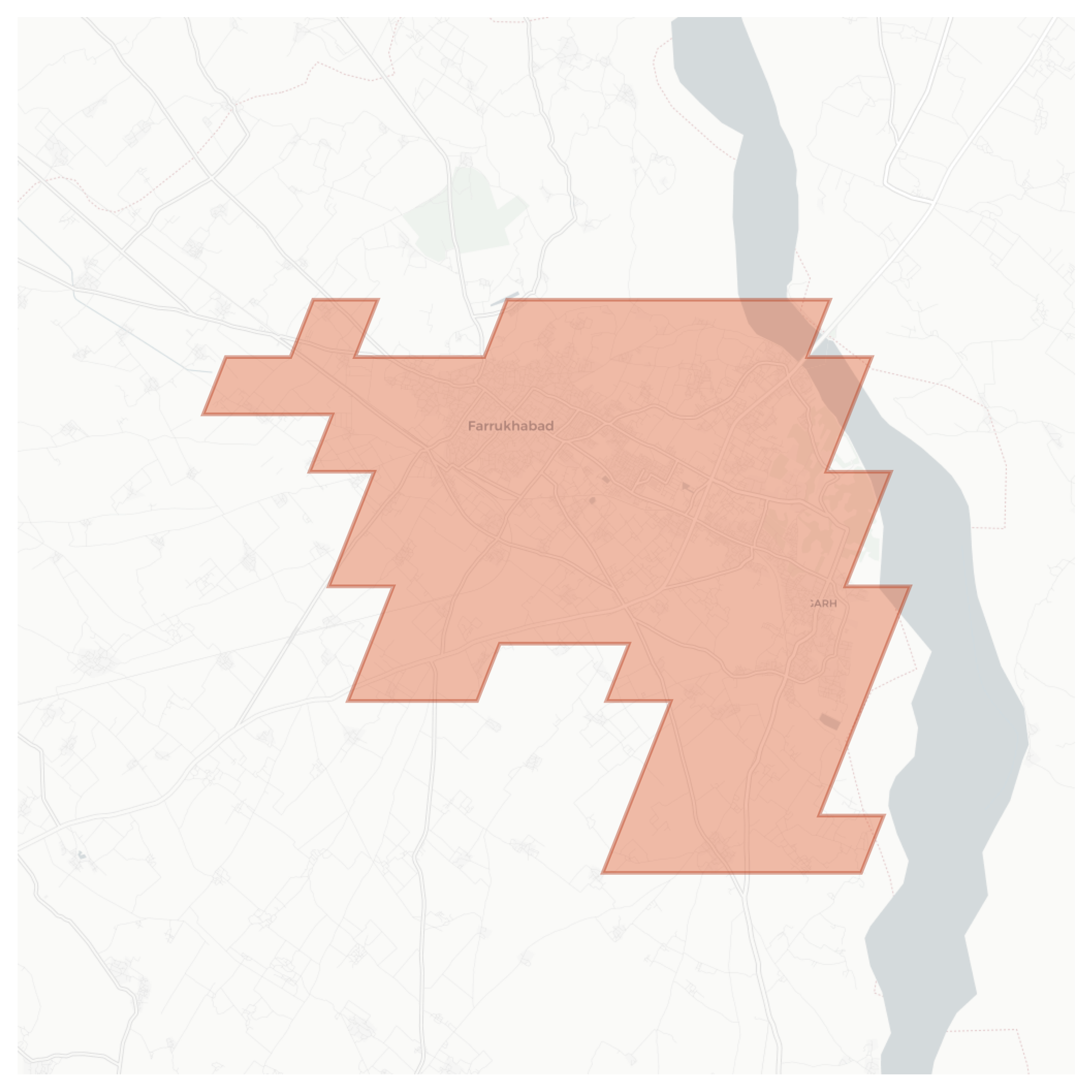 Farrukhabad geographic map