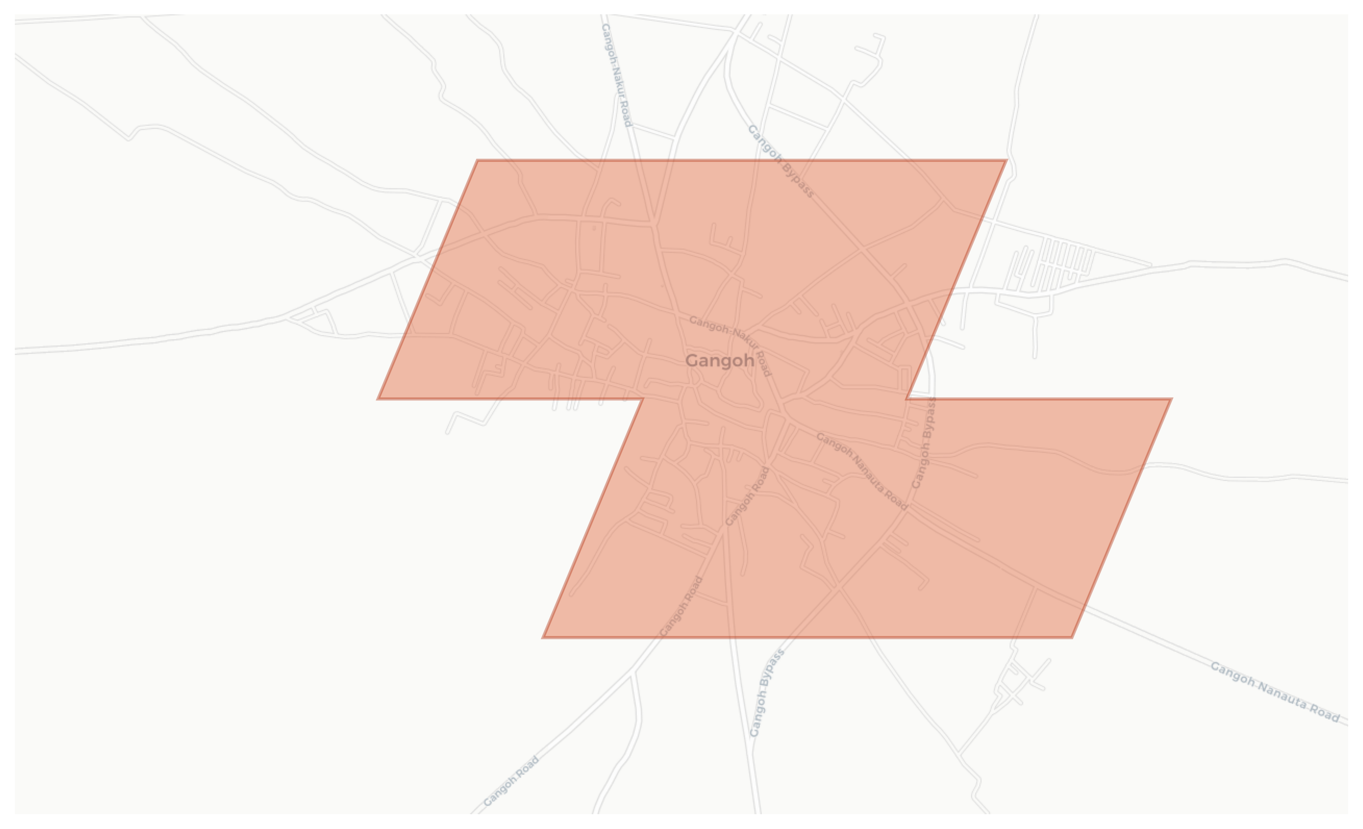 Gangoh geographic map