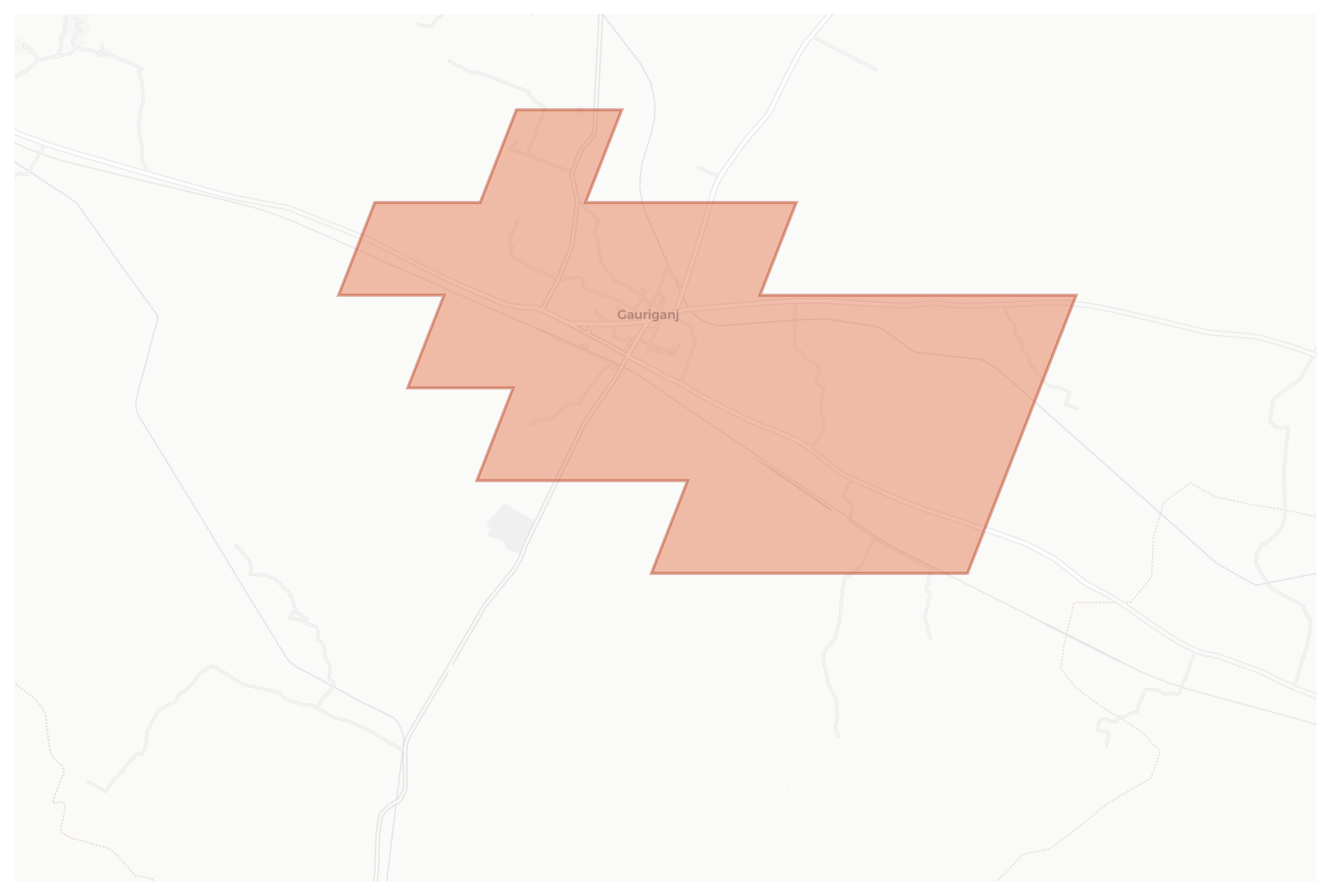 Gauriganj geographic map