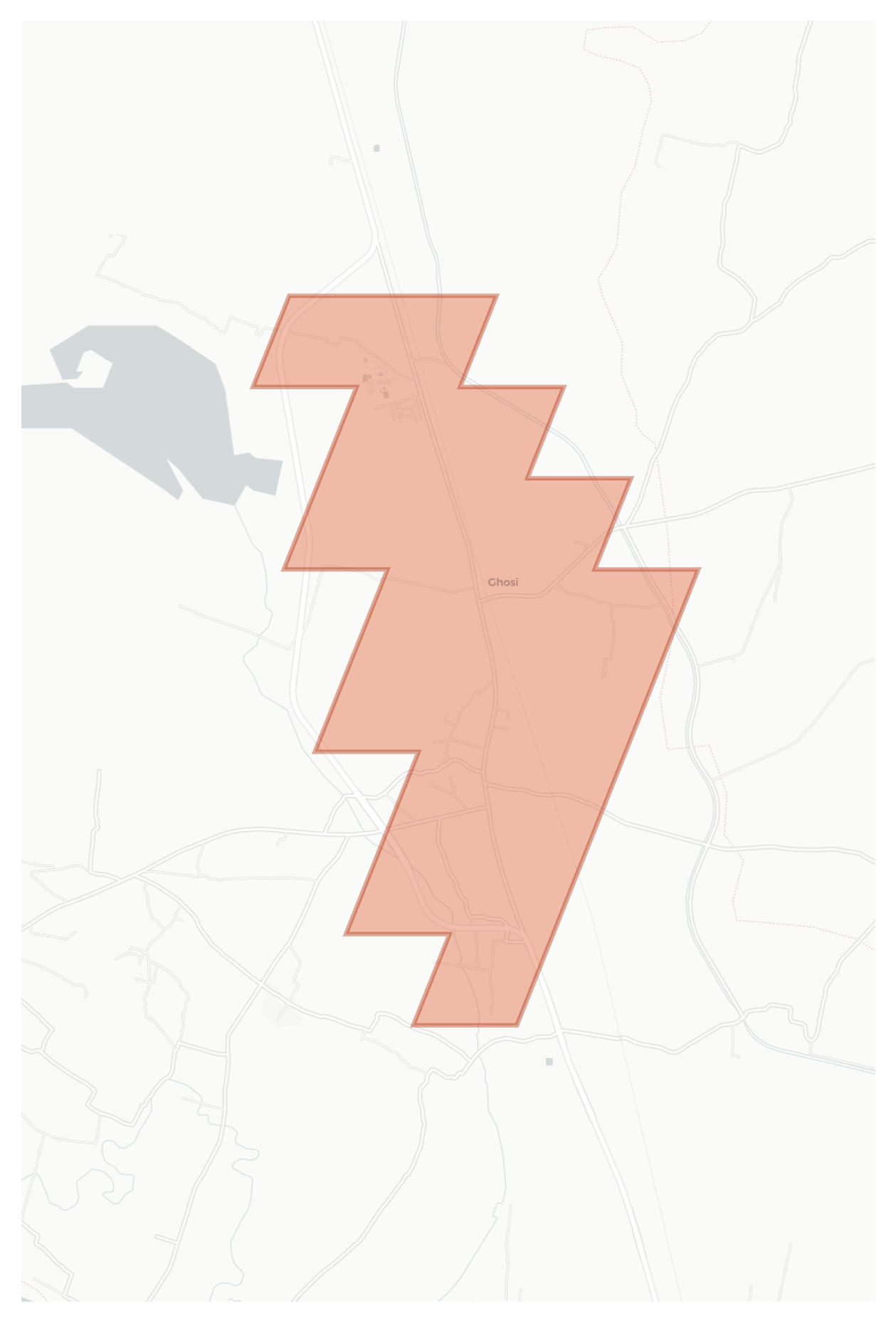 Ghosi geographic map