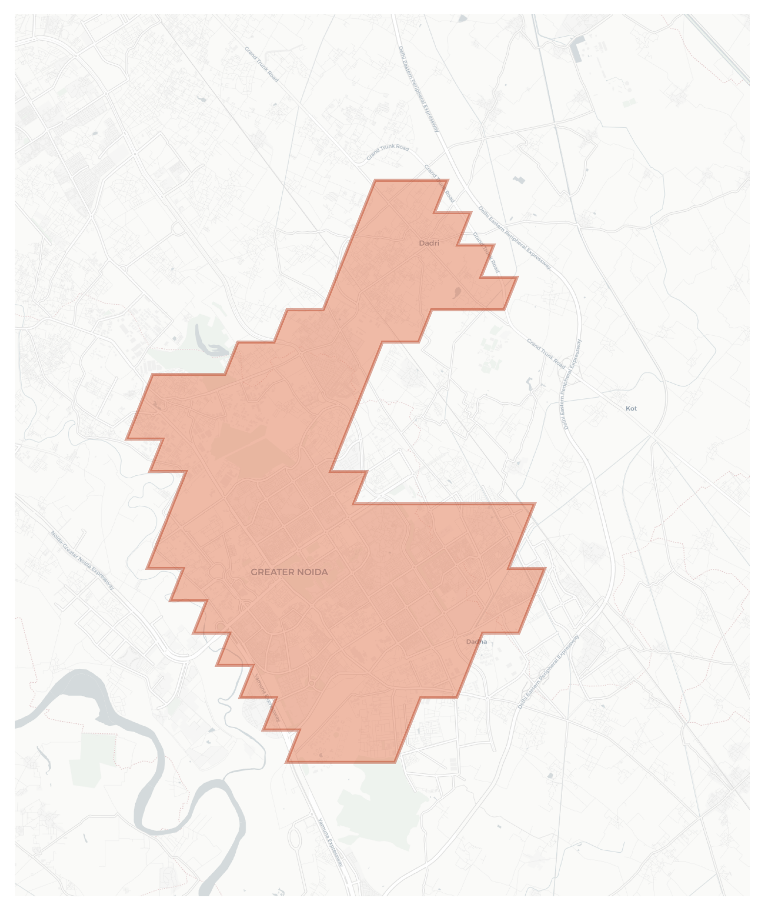 Greater Noida geographic map