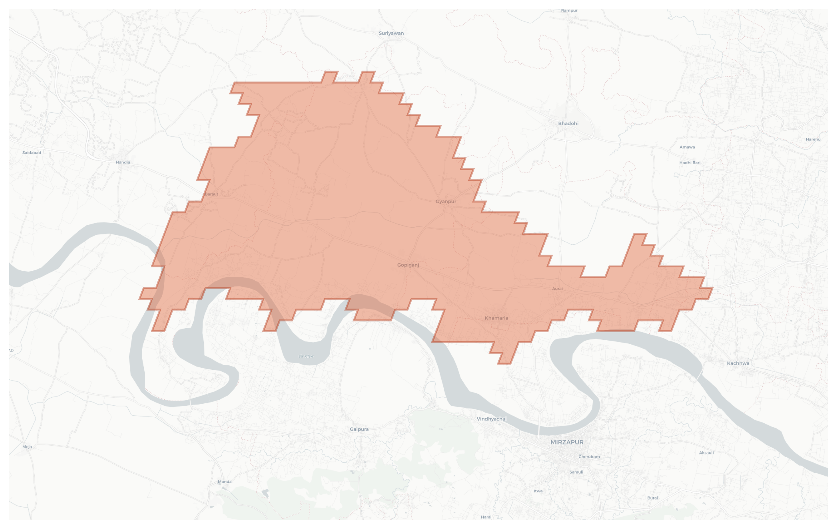 Gyanpur geographic map