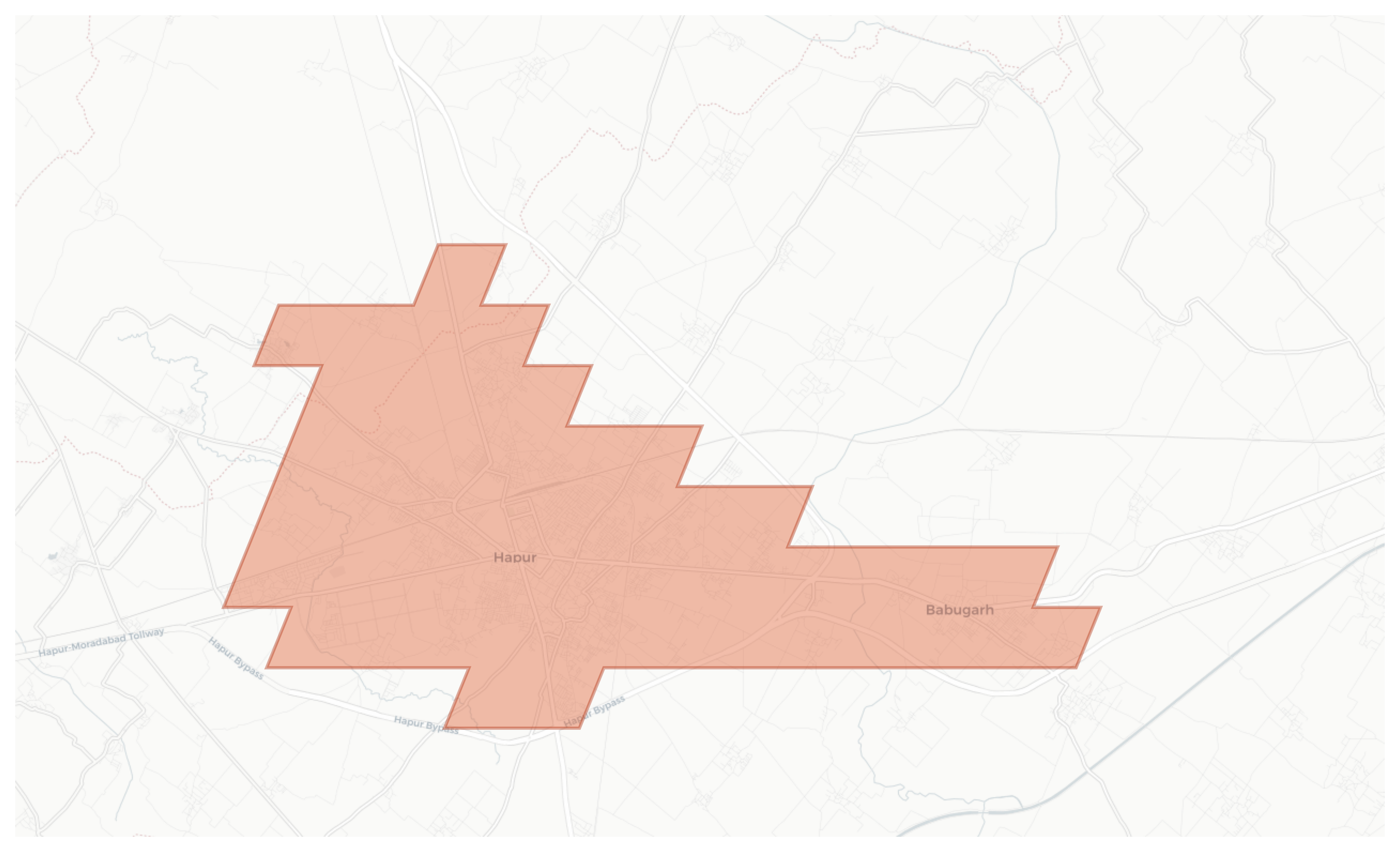 Hapur geographic map