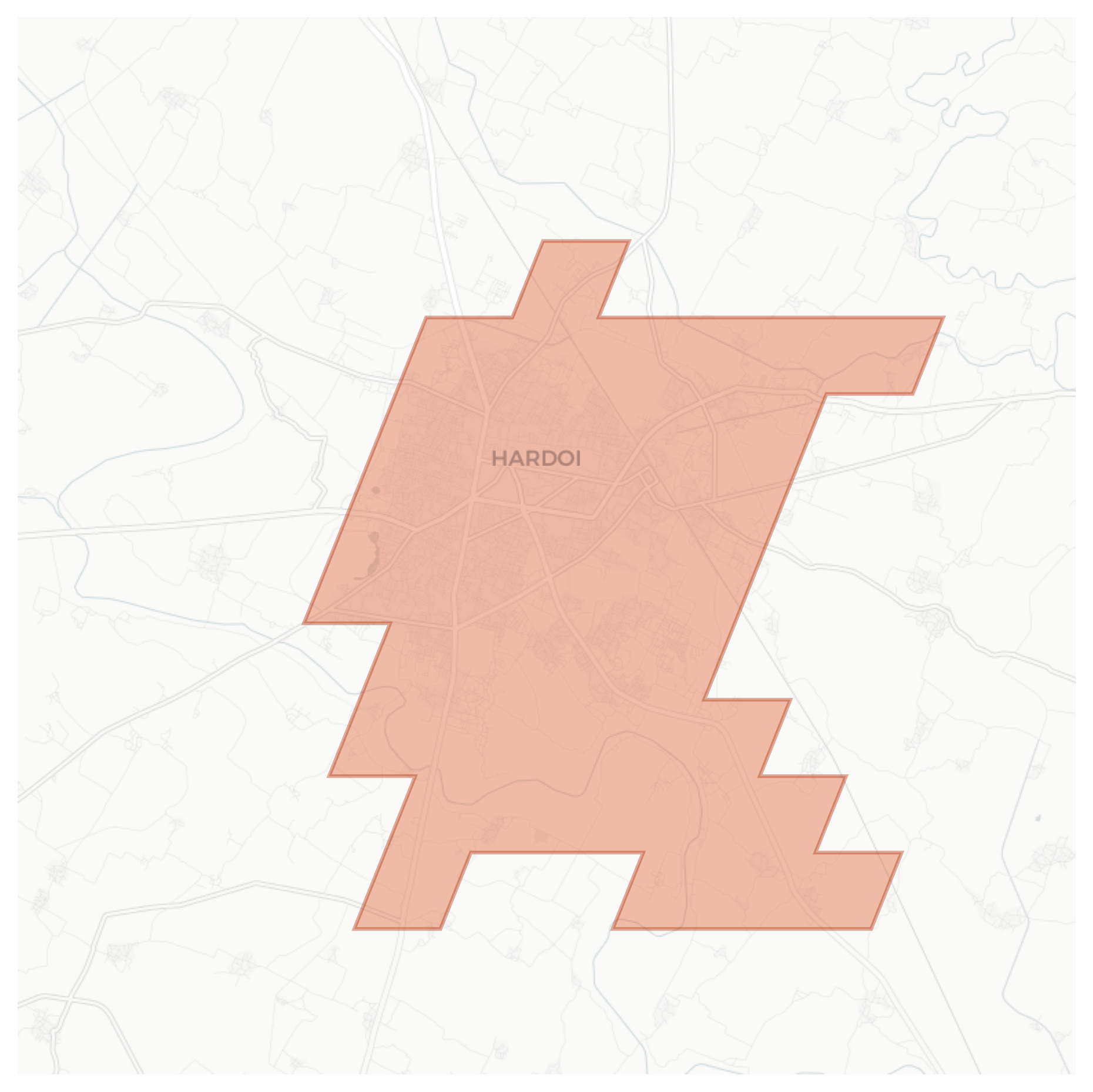 Hardoi geographic map