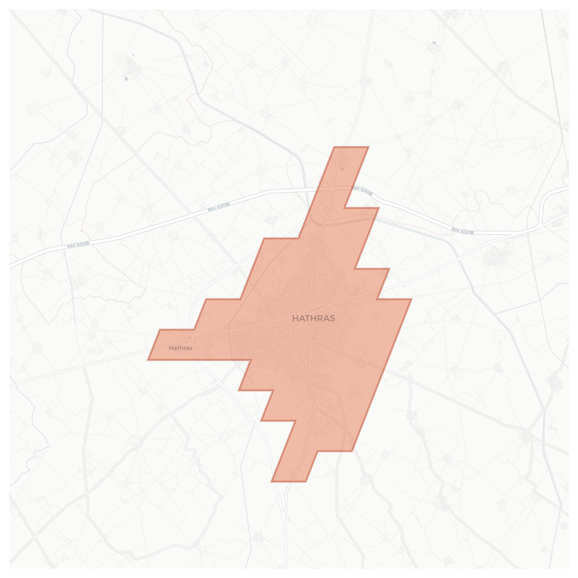 Hathras geographic map