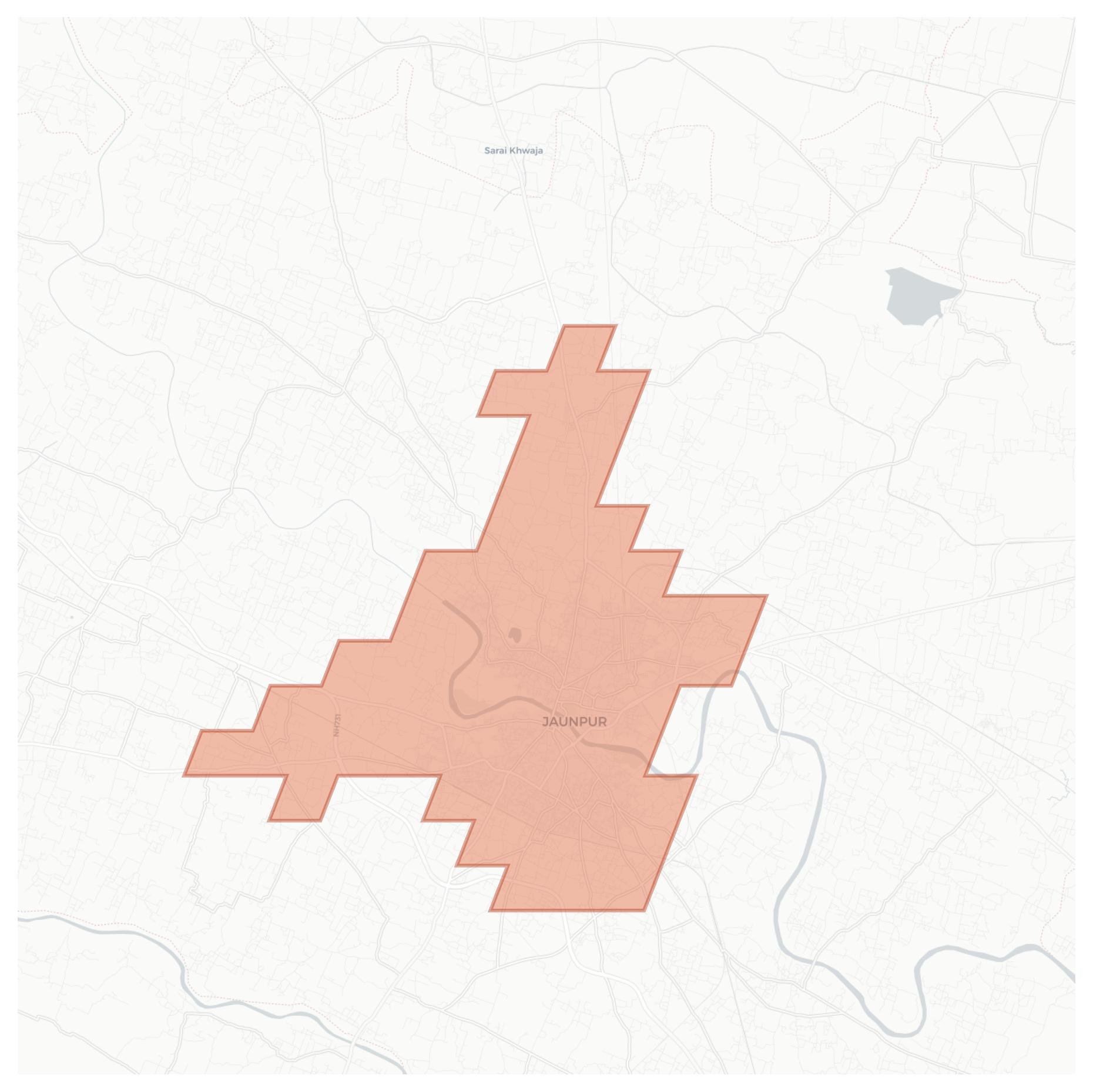 Jaunpur geographic map