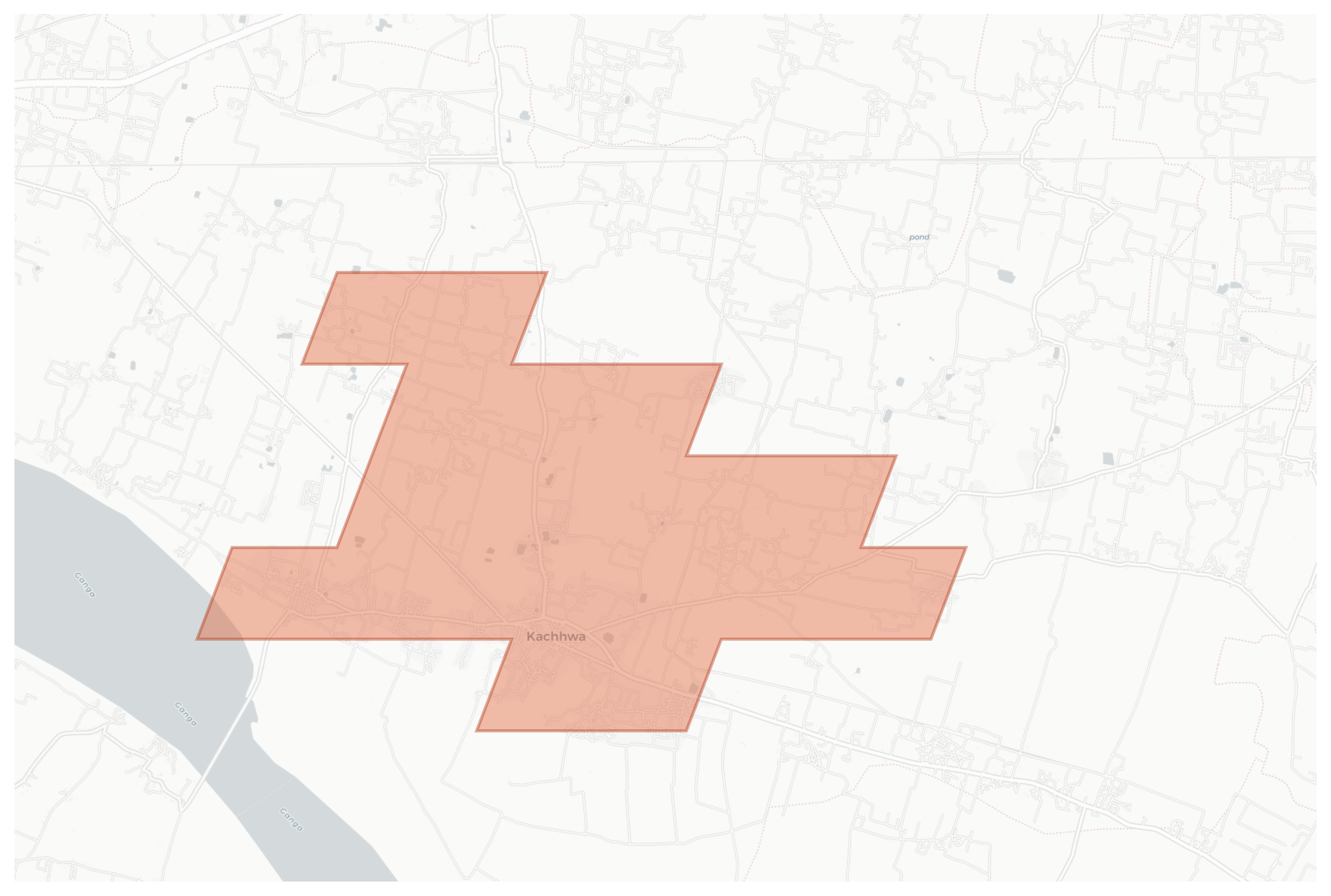 Kachhwa geographic map
