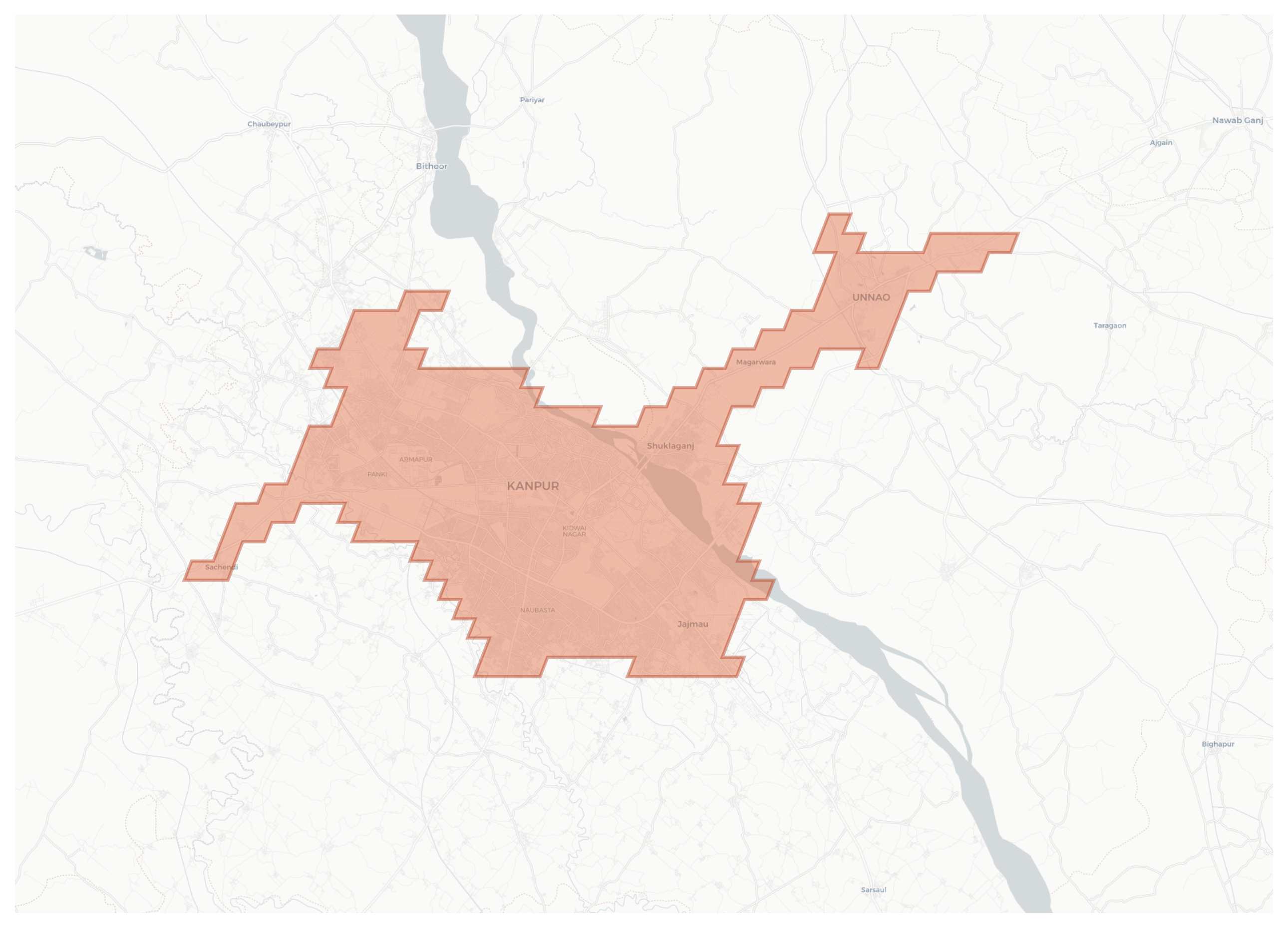 Kanpur geographic map