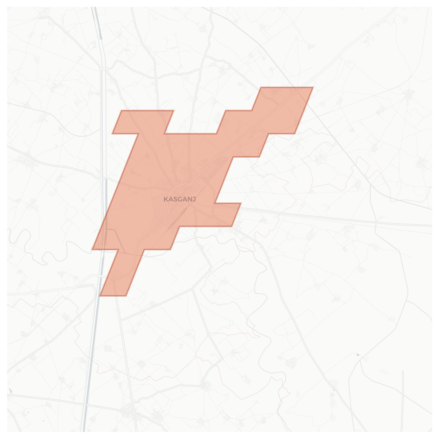 Kasganj geographic map