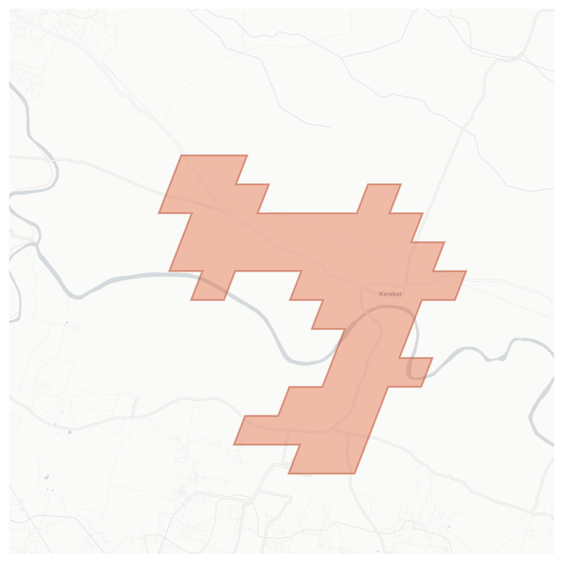 Kerakat geographic map