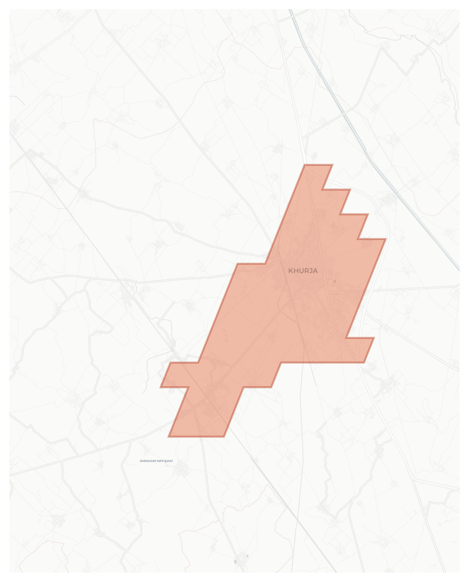 Khurja geographic map
