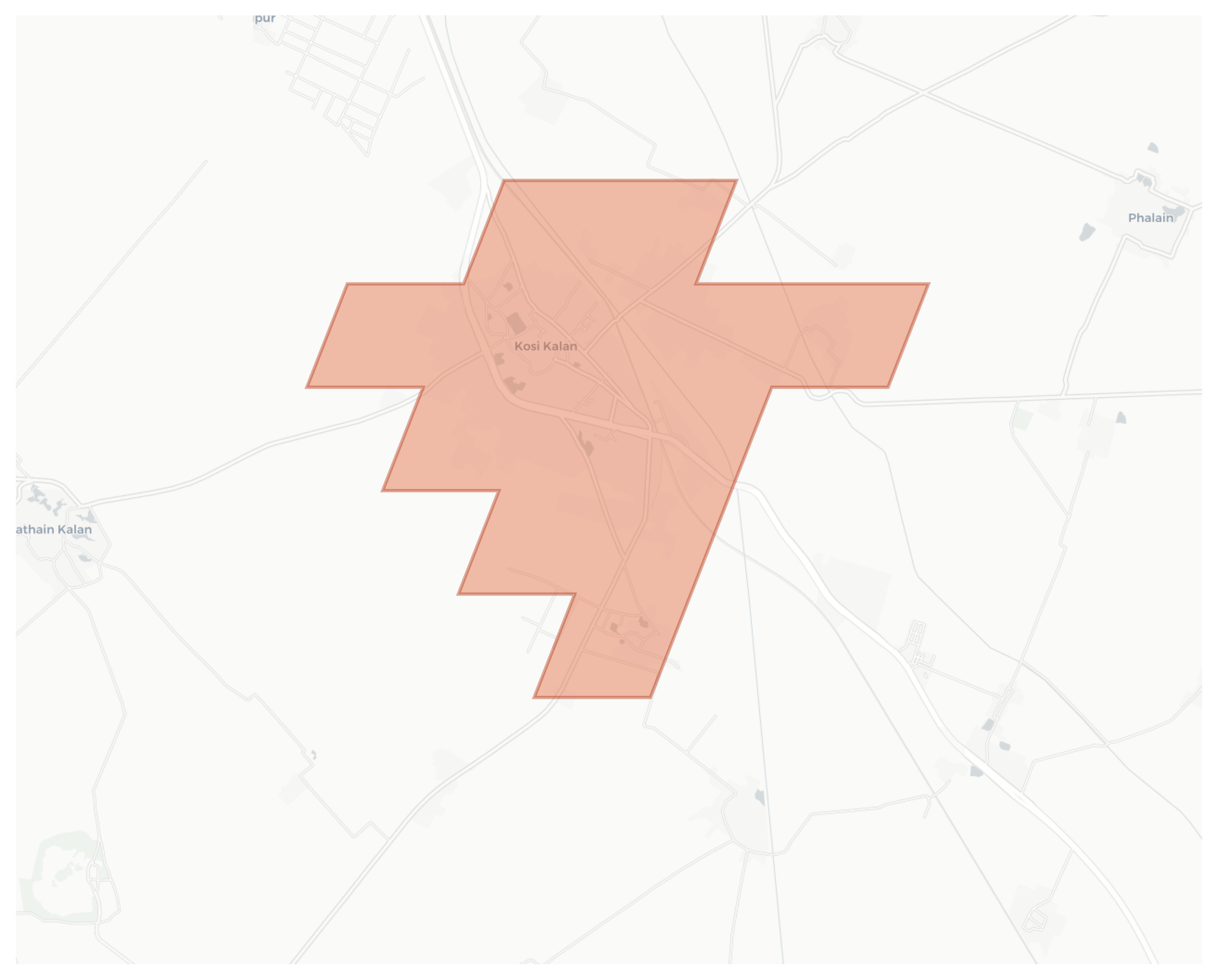 Kosi Kalan geographic map