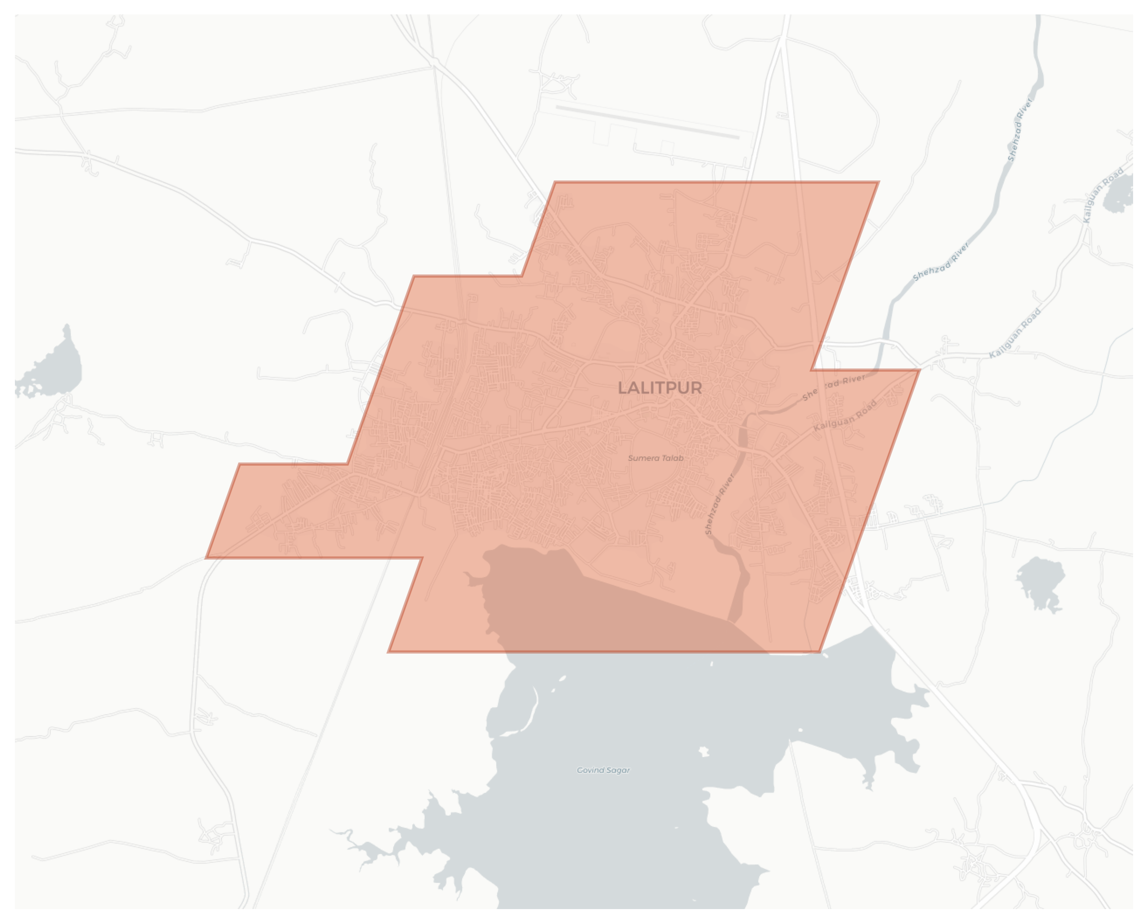Lalitpur geographic map