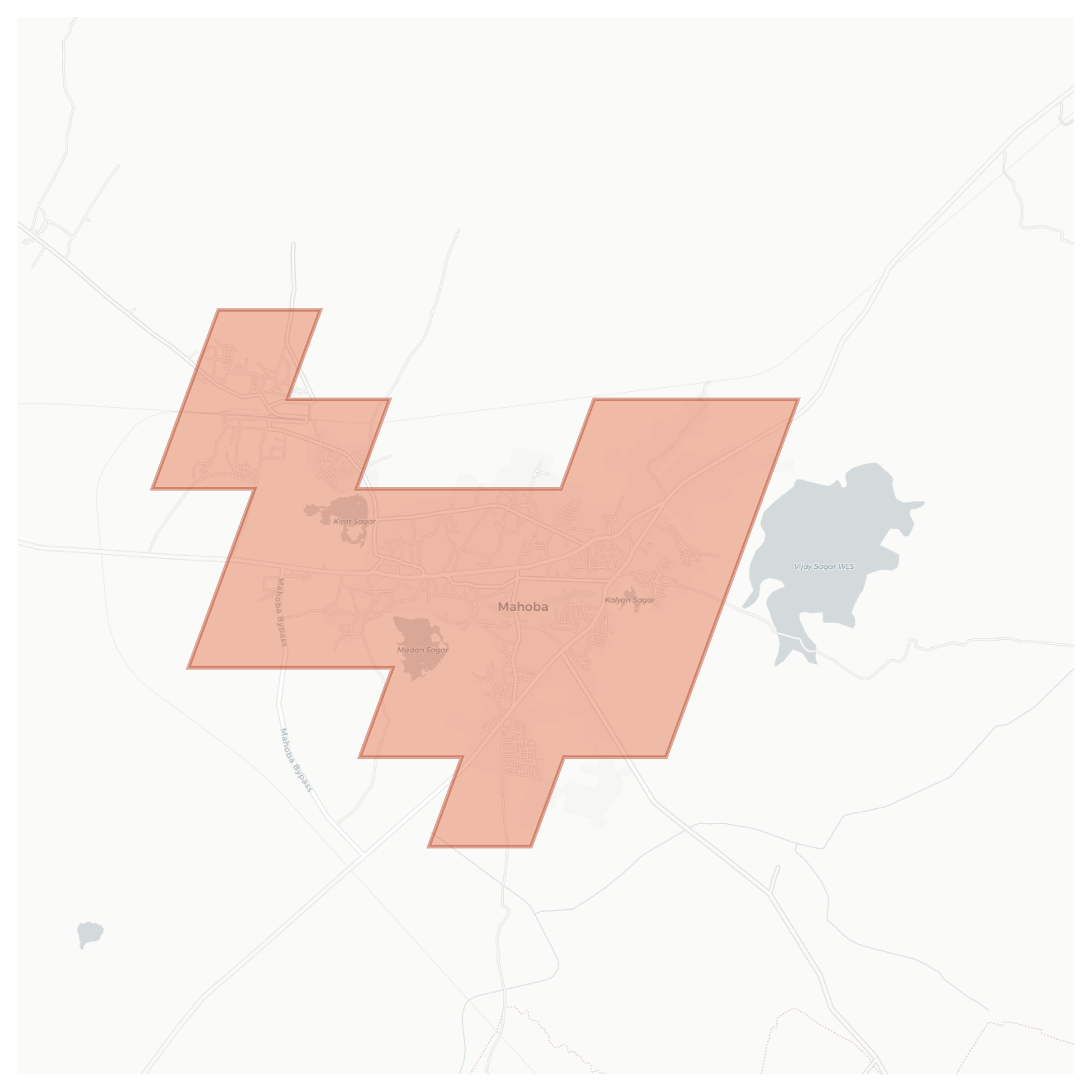 Mahoba geographic map