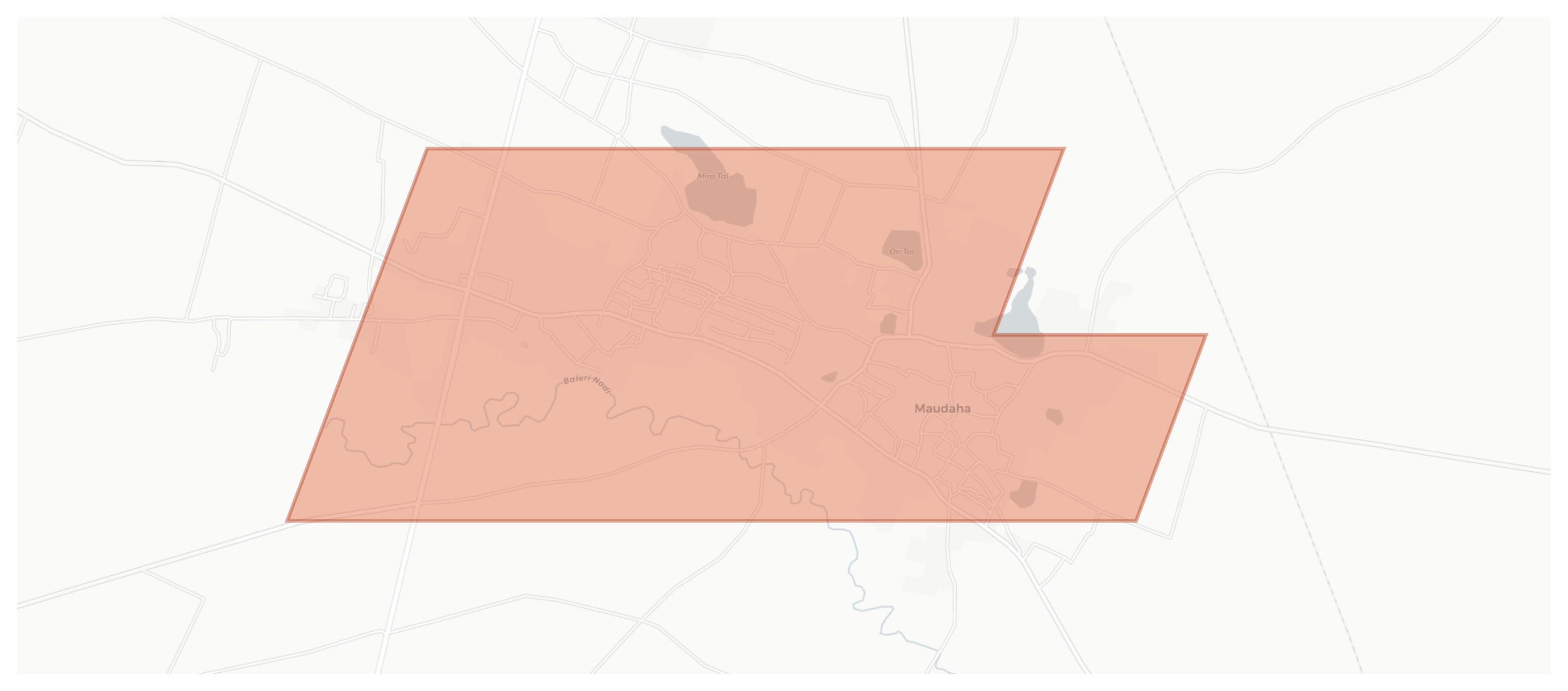 Maudaha geographic map