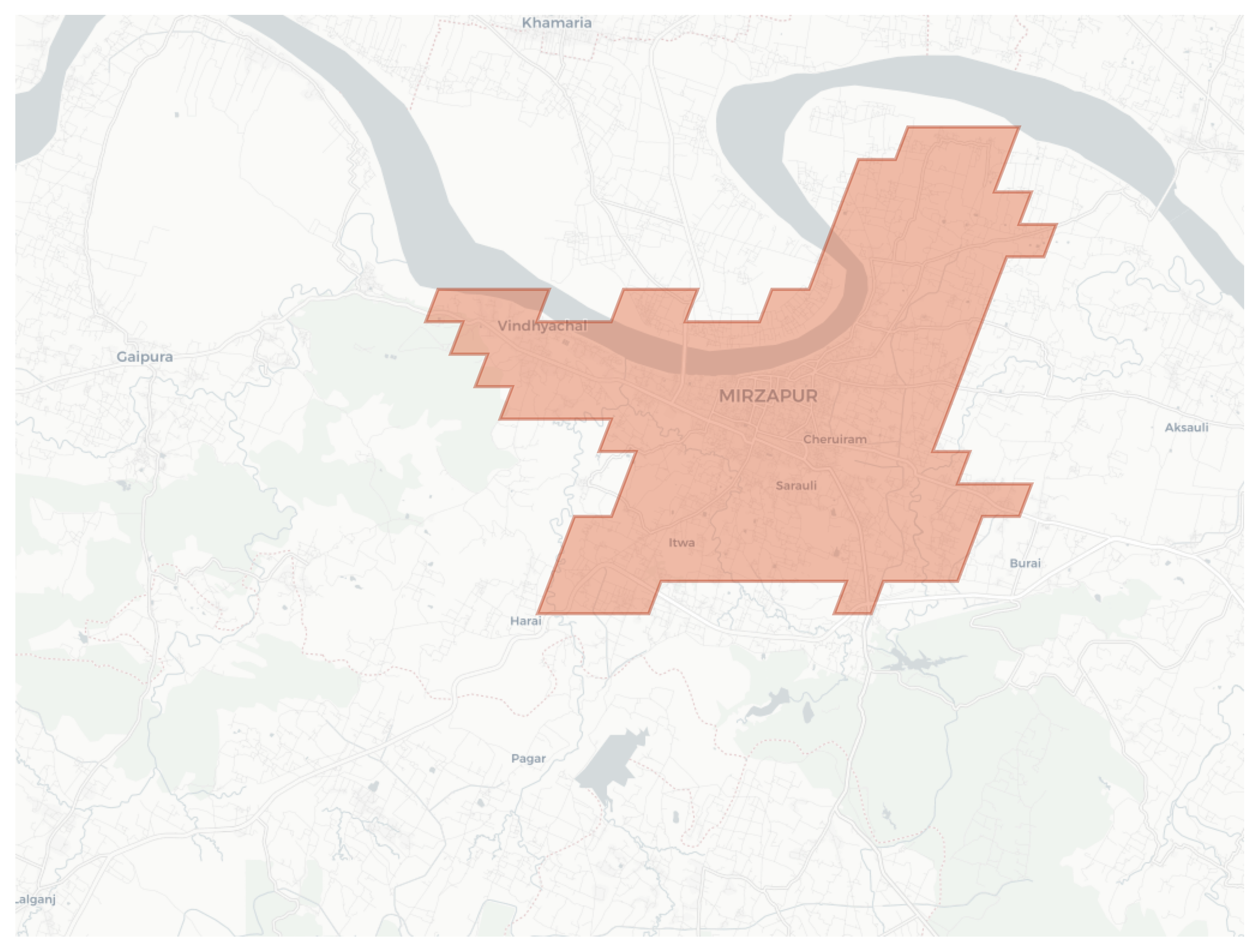 Mirzapur geographic map