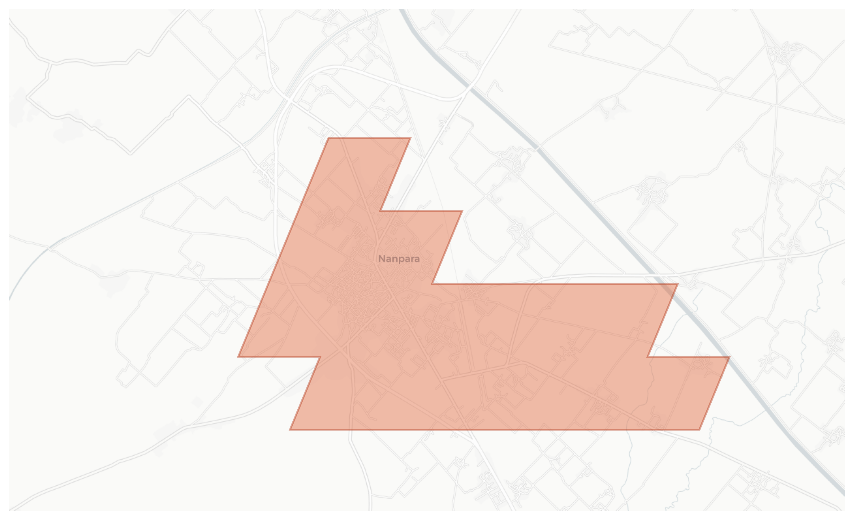 Nanpara geographic map