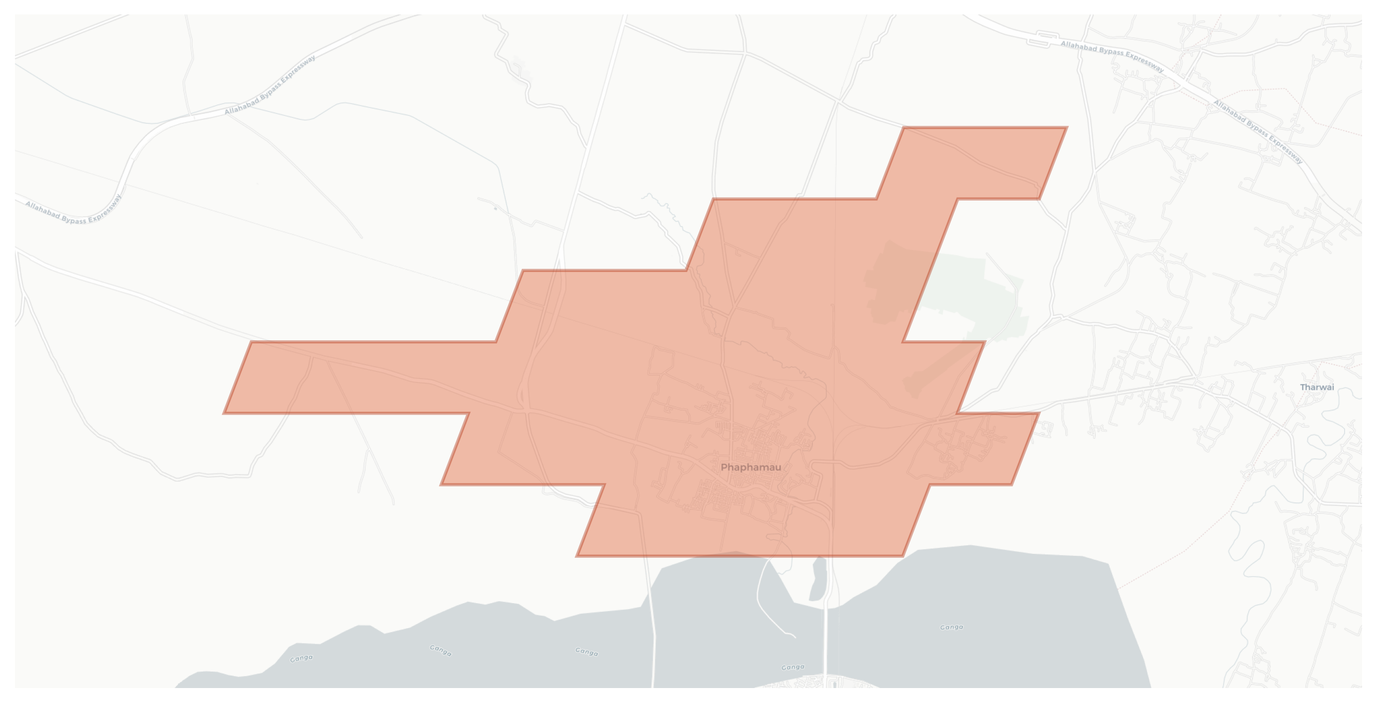 Phaphamau geographic map