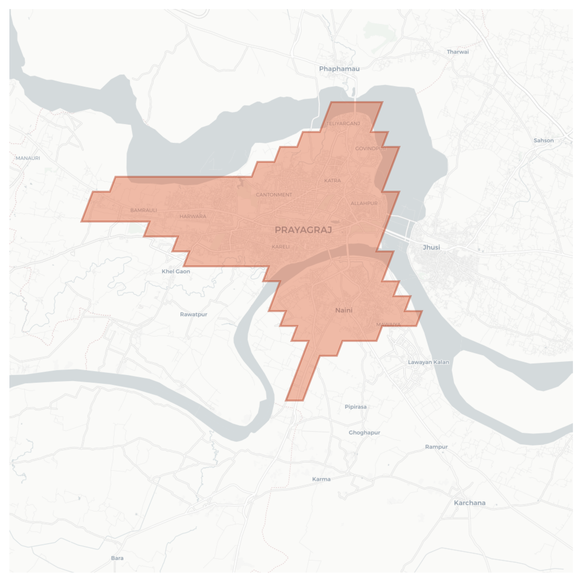 Prayagraj geographic map