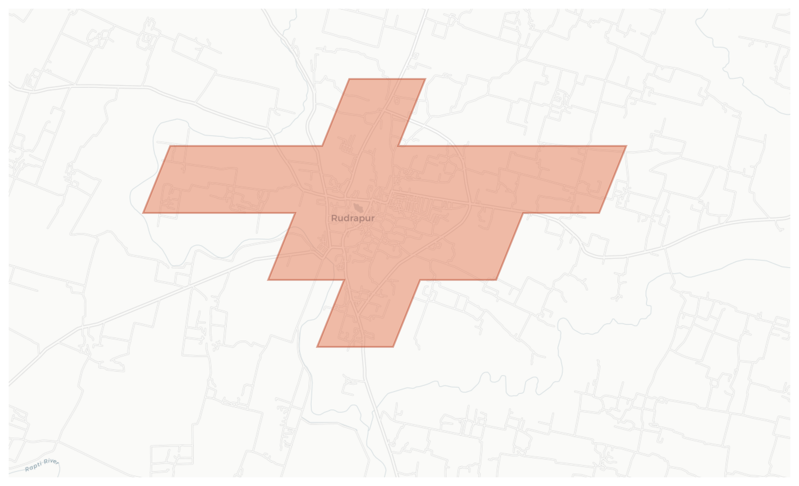 Rudrapur geographic map