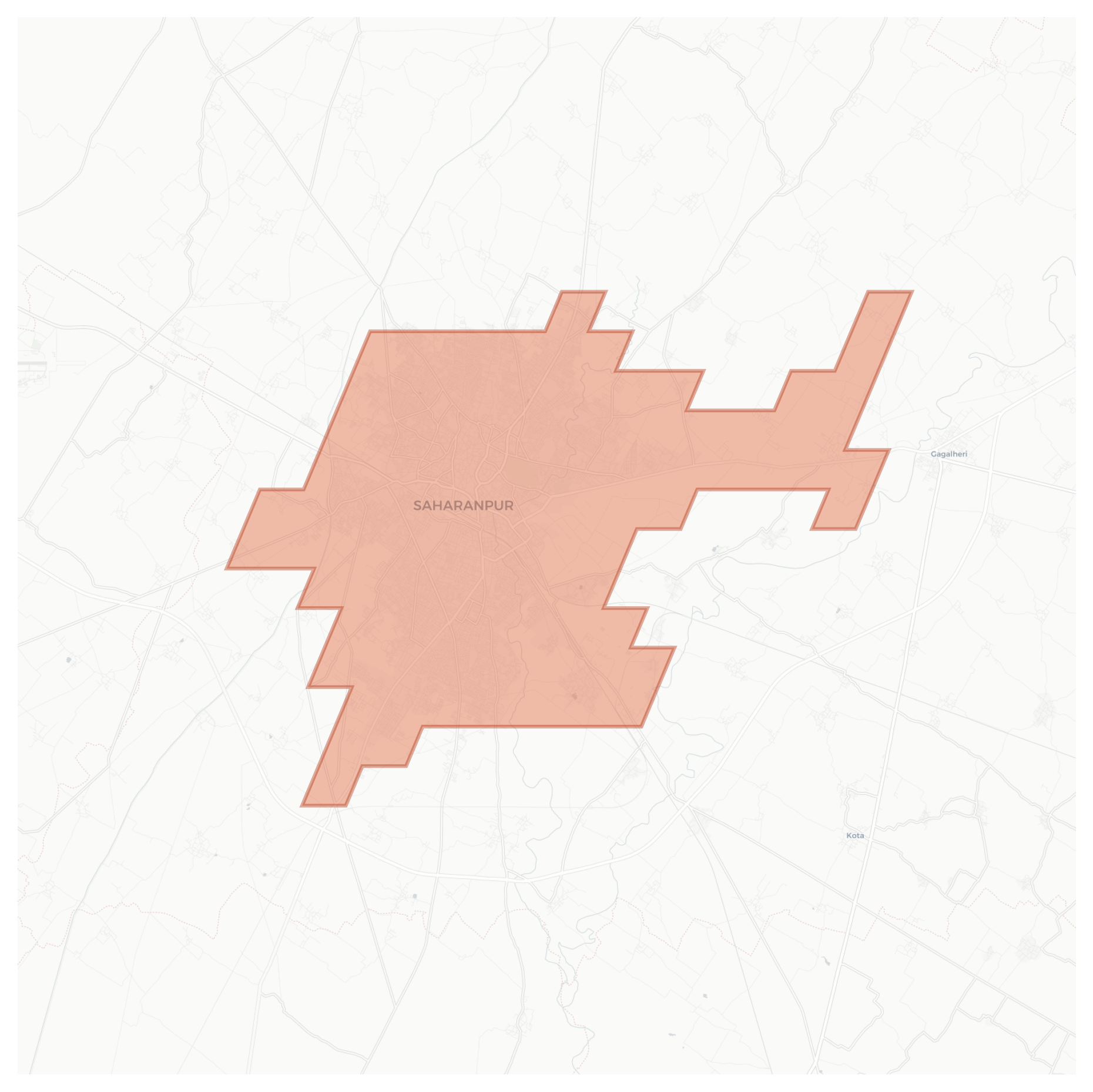 Saharanpur geographic map