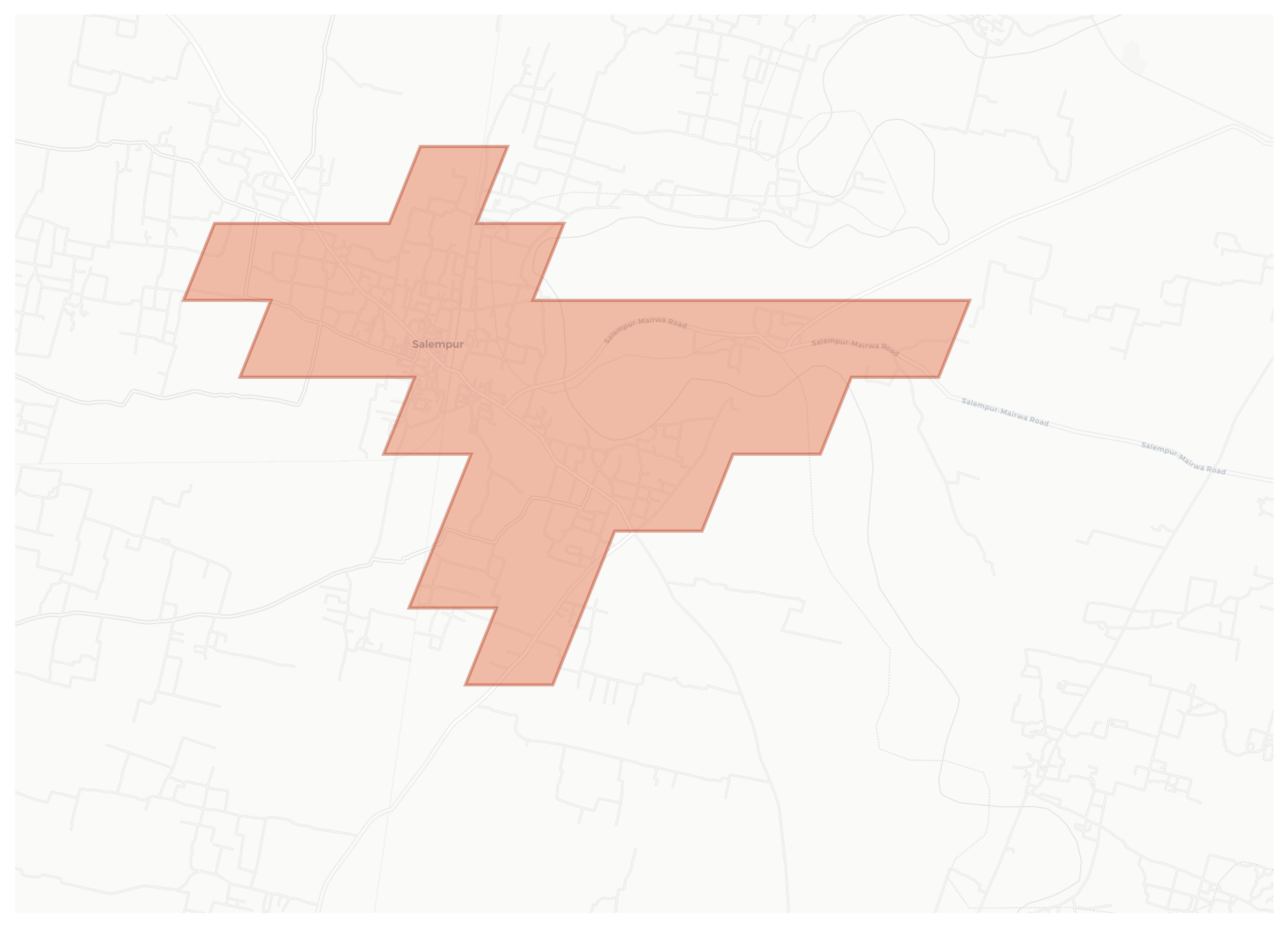 Salempur geographic map