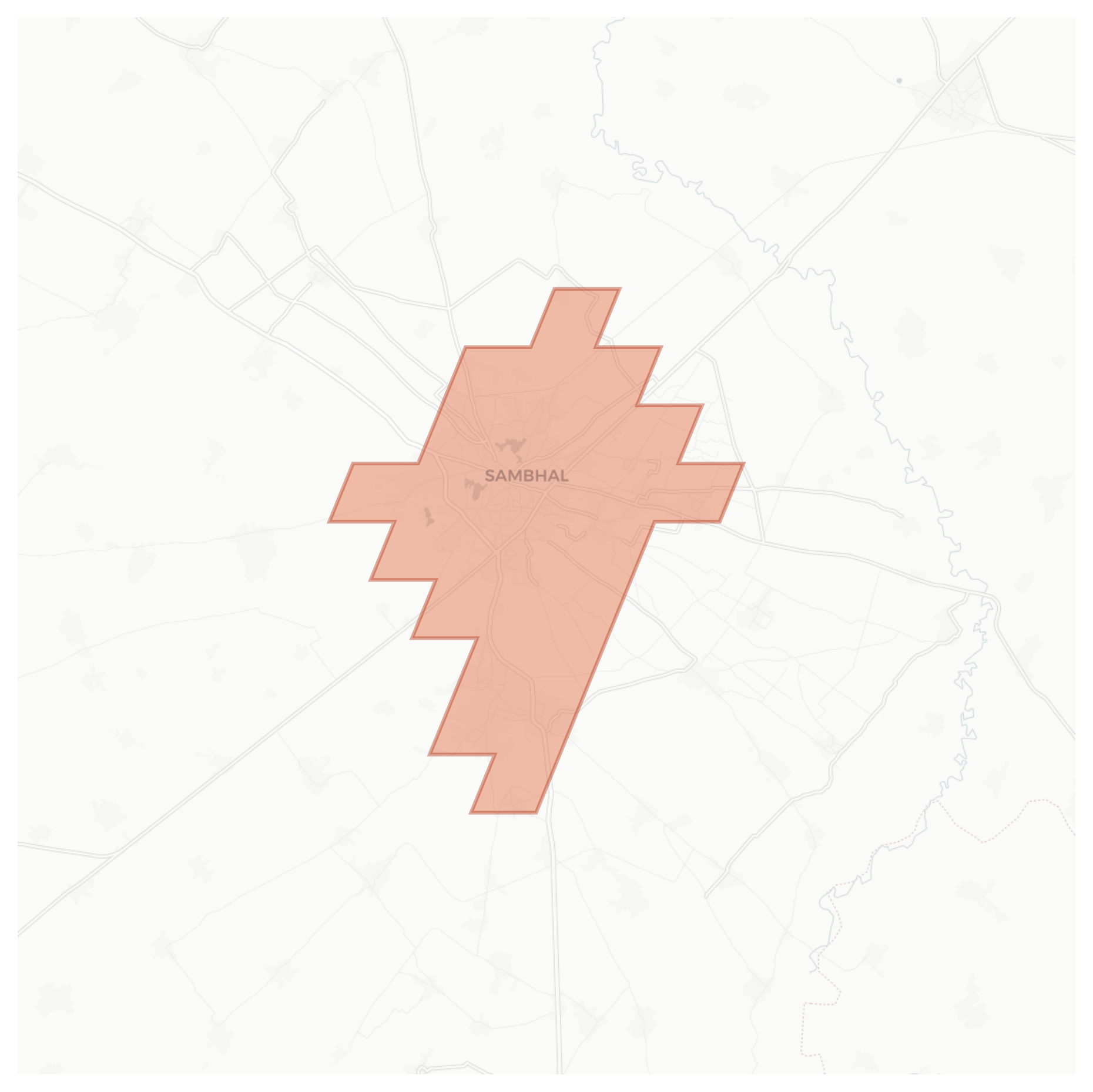 Sambhal geographic map