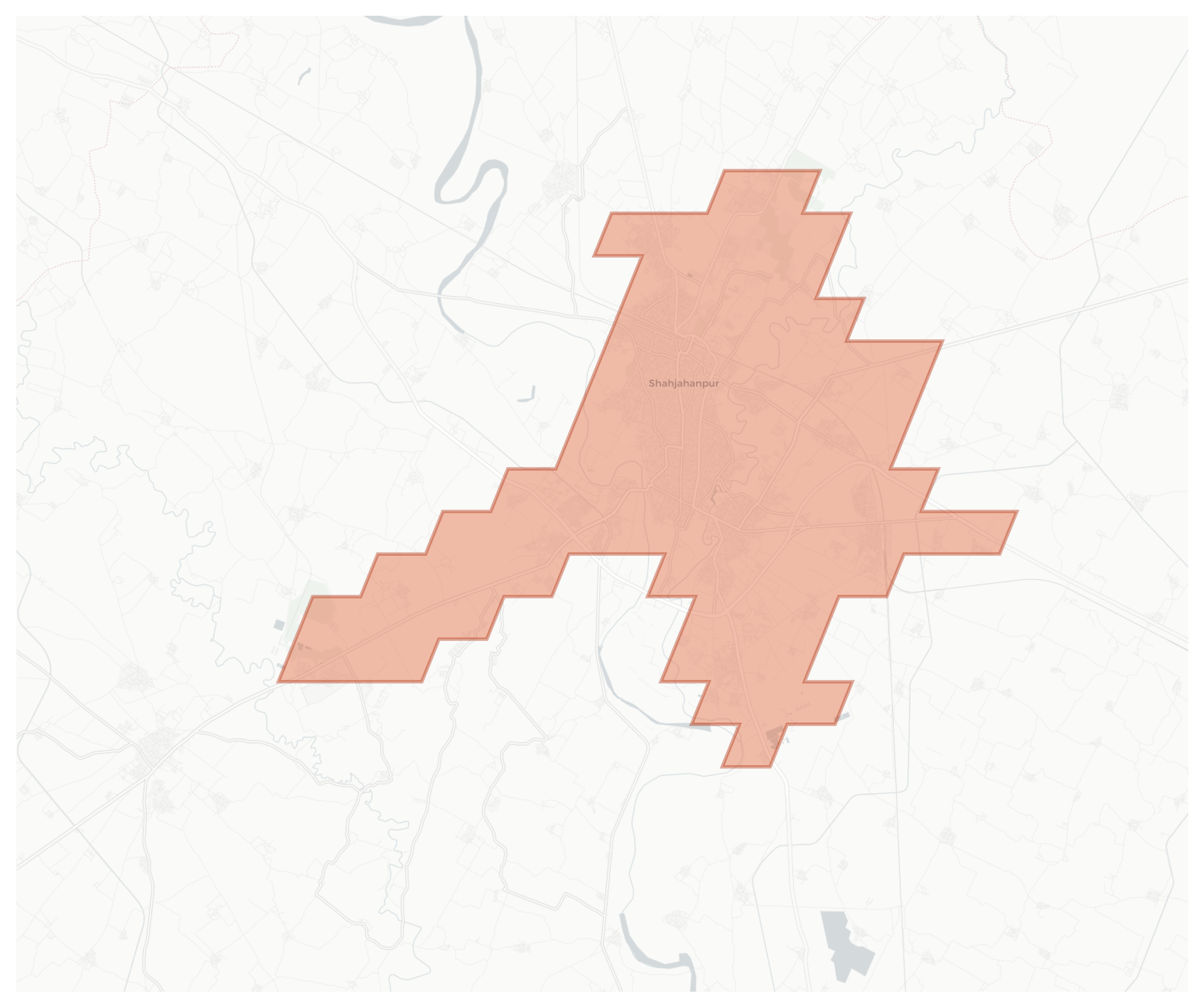 Shahjahanpur geographic map