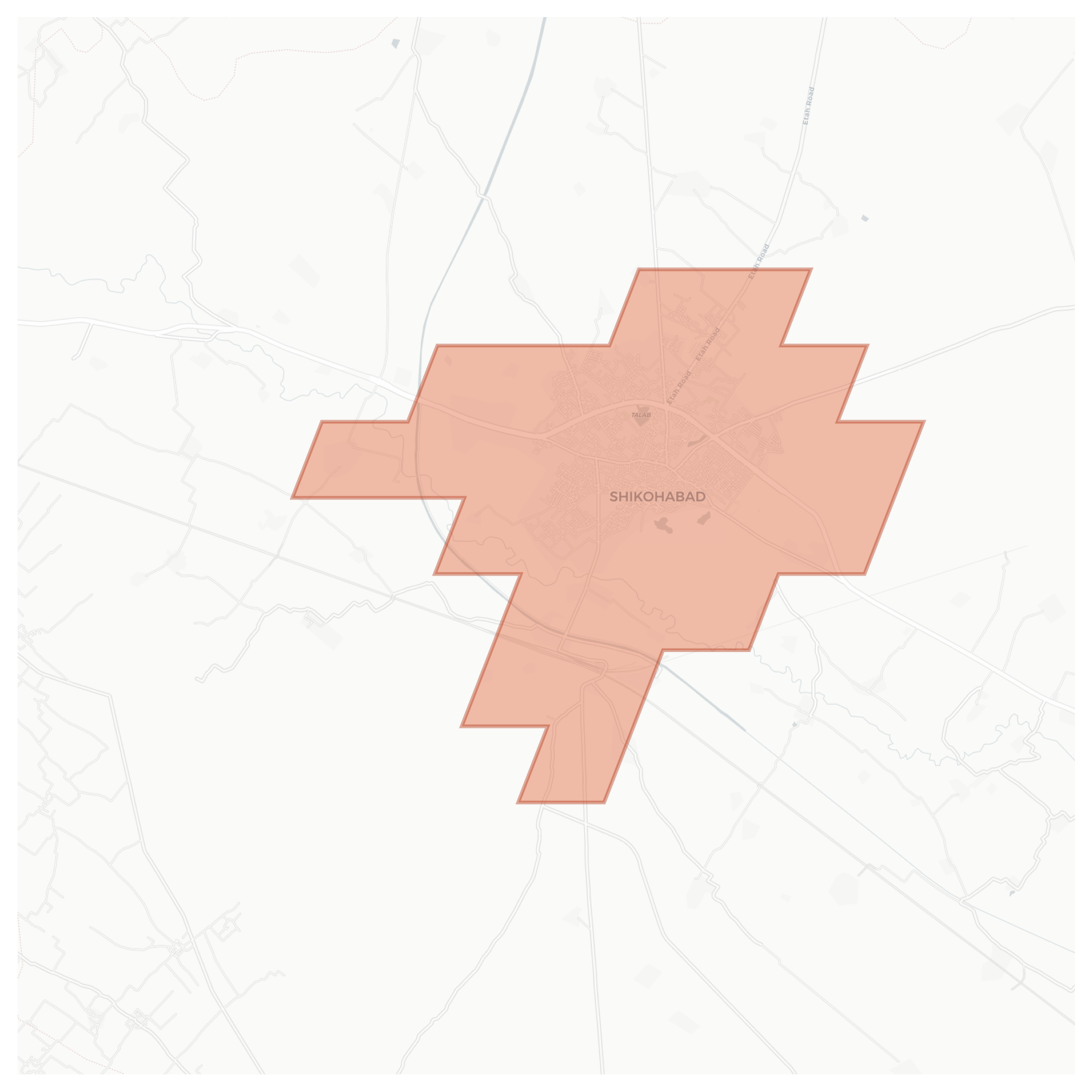Shikohabad geographic map